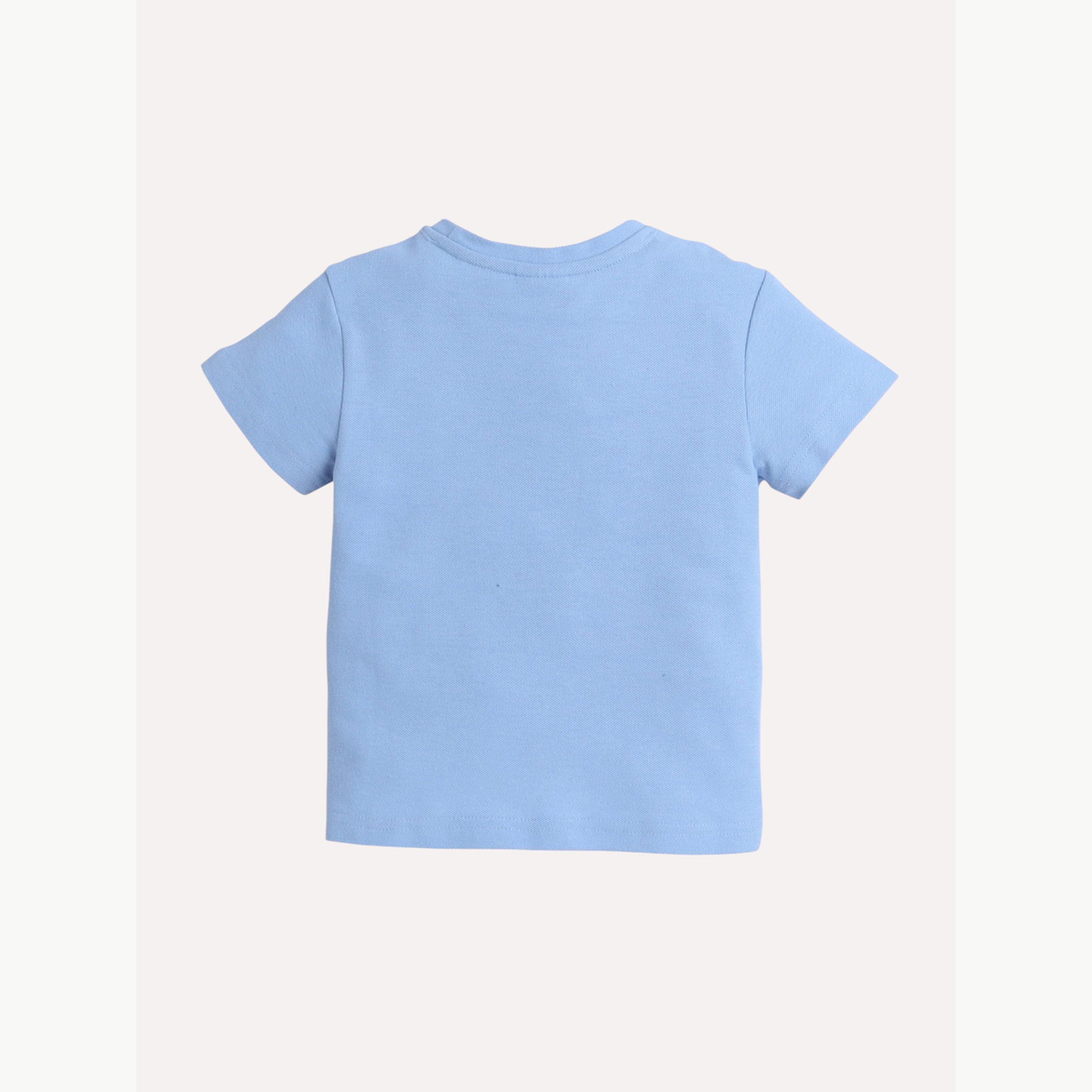 تيشيرت بيكيه بياقة دائرية وطبعة كتابة للأولاد-boys-clothing-tshirtsandpolos-image-5