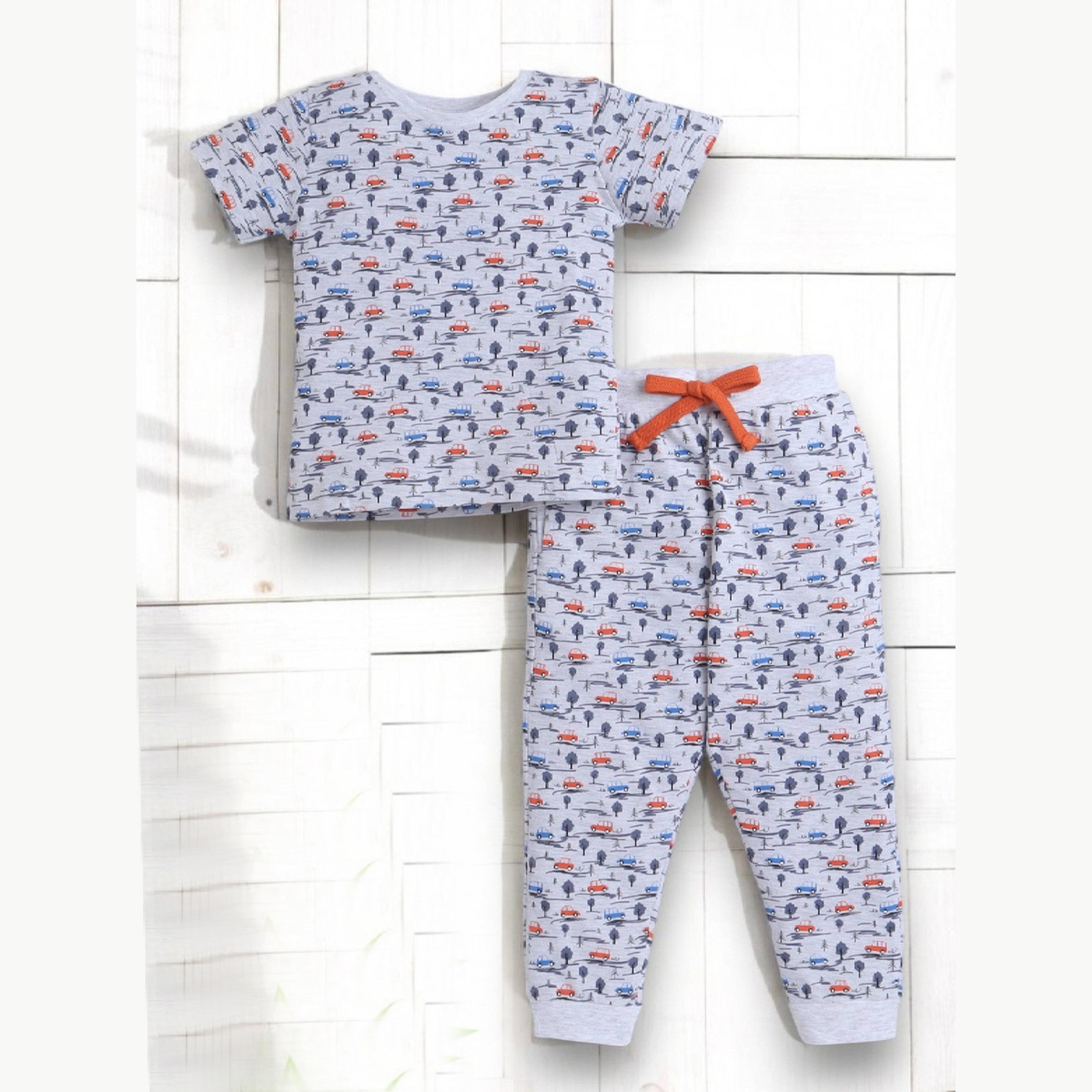 طقم بيجاما من بنطال وتيشيرت بطبعة كاملة للأولاد-boys-clothing-nightwear-image-4