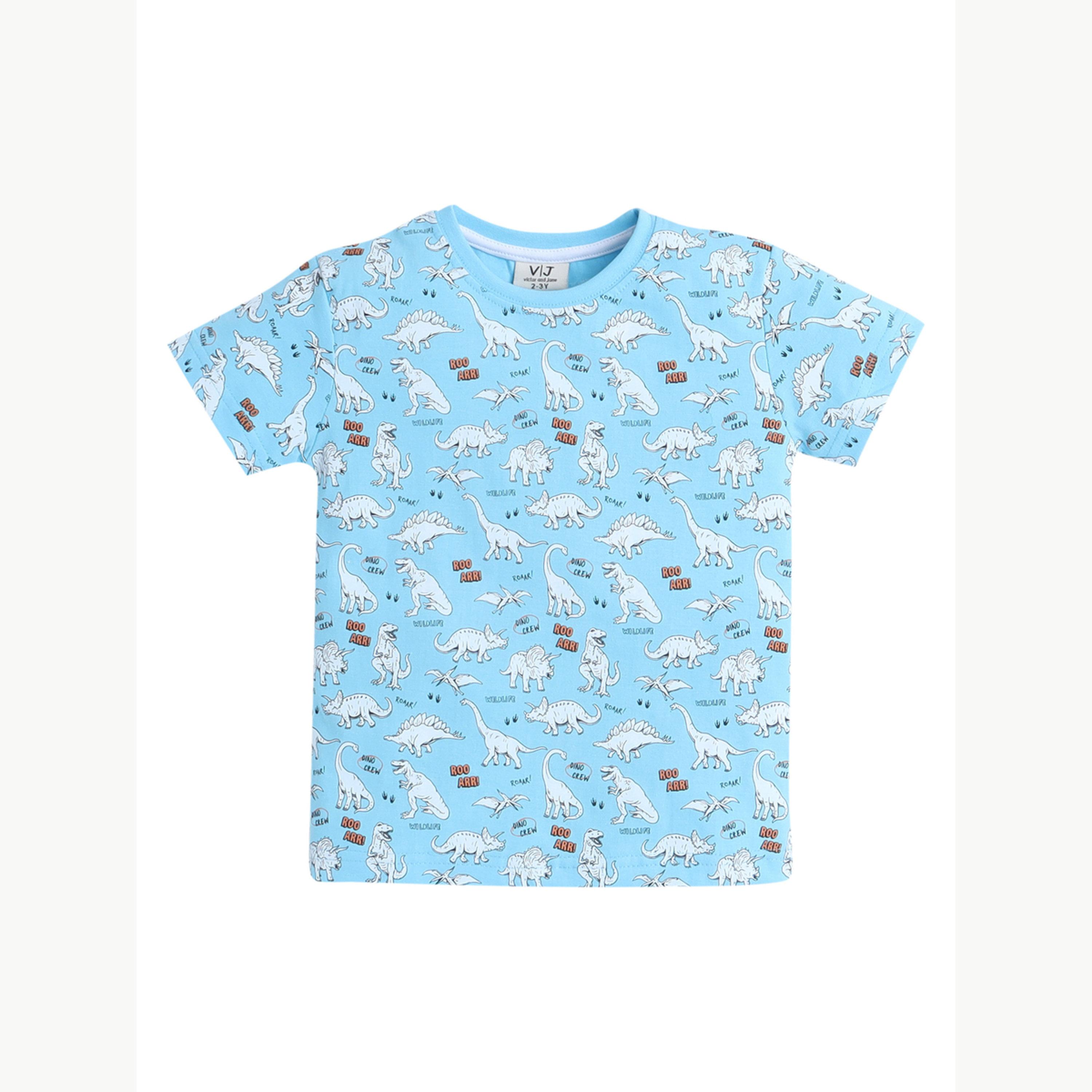 طقم بيجاما من بنطال وتيشيرت مطبع بالكامل-boys-clothing-nightwear-image-2