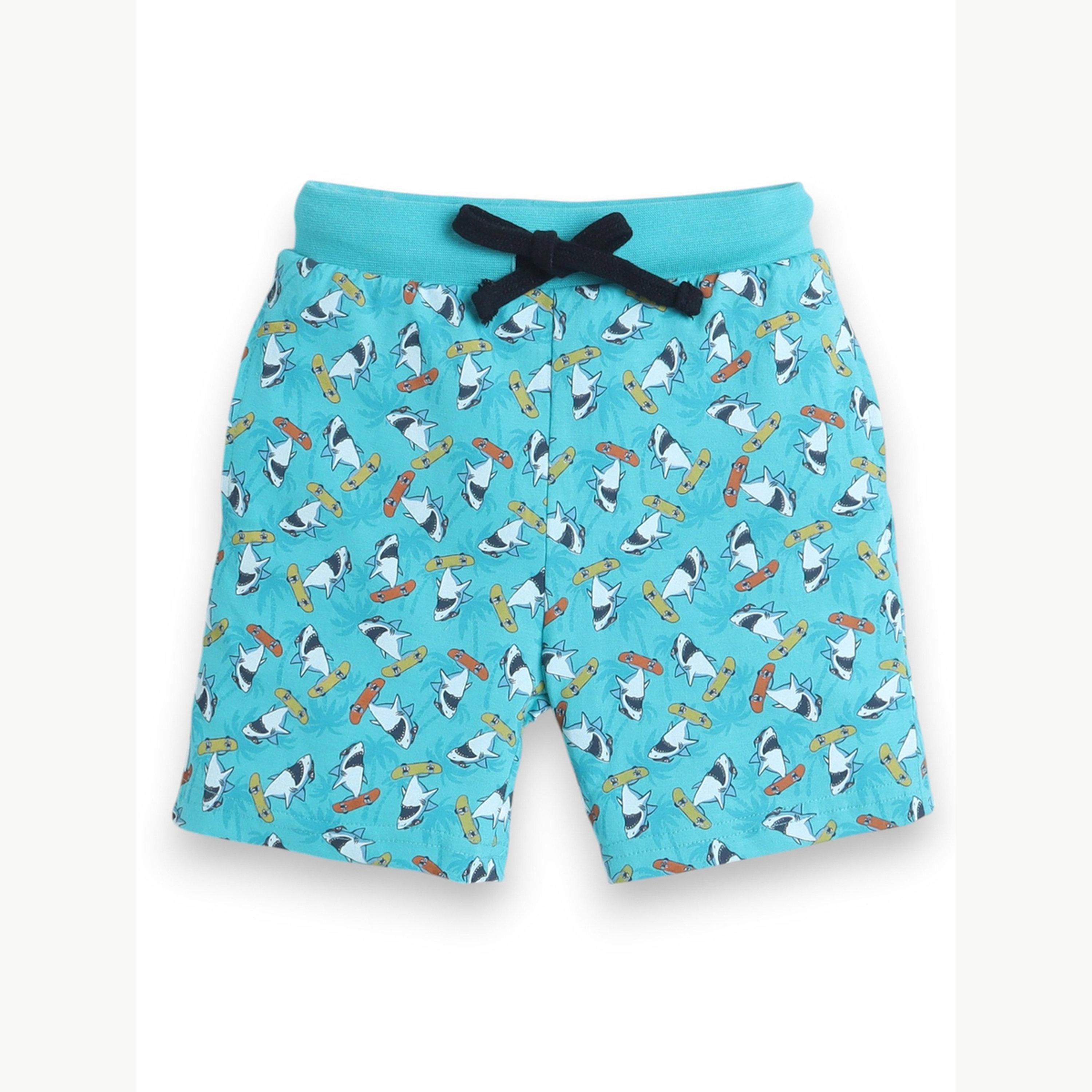 Victor and Jane X Styli Boys All-Over Print T-Shirt and Shorts Set-boys-clothing-nightwear-image-4