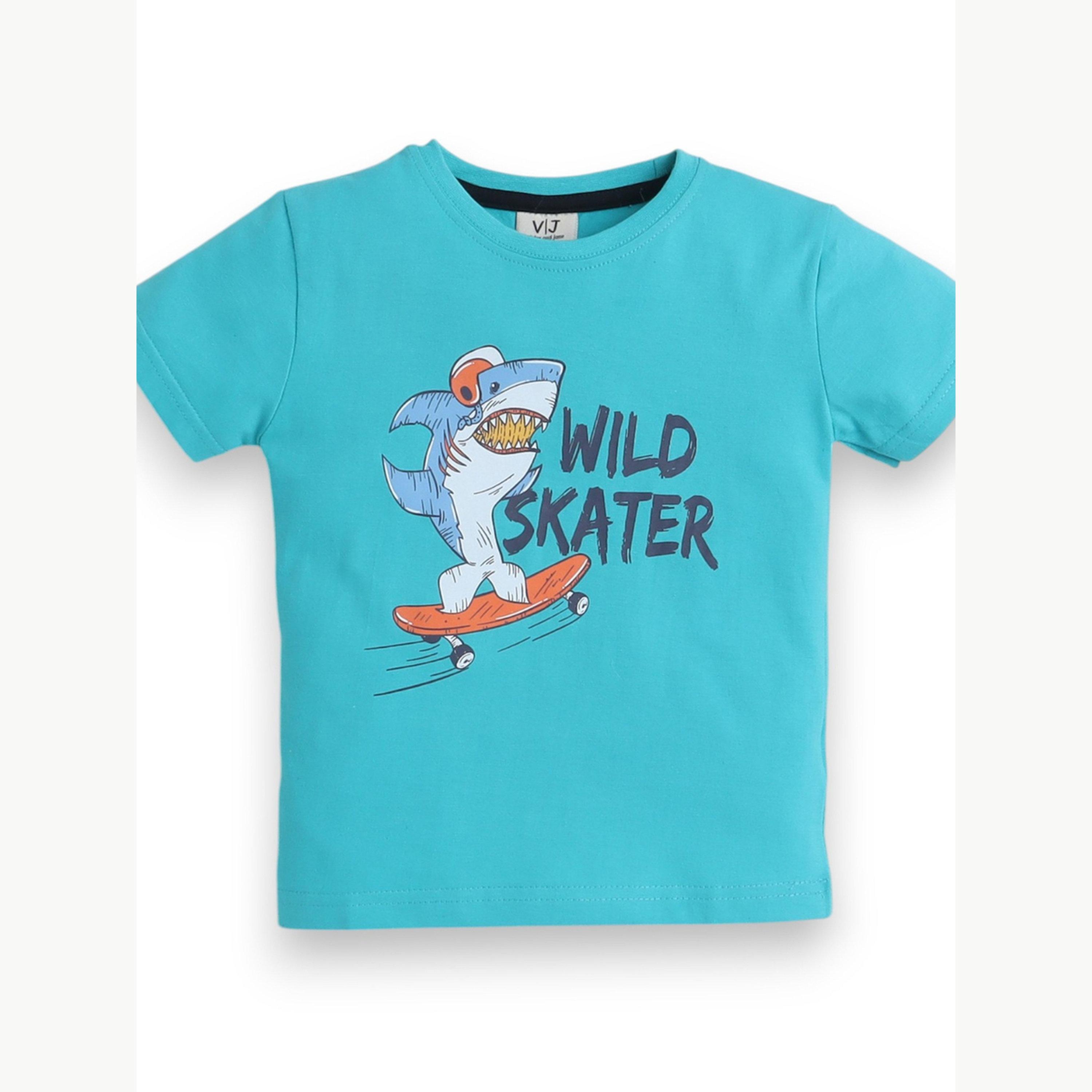Victor and Jane X Styli Boys Cotton T-Shirt and All-Over Printed Pyjama Set-boys-clothing-nightwear-image-3
