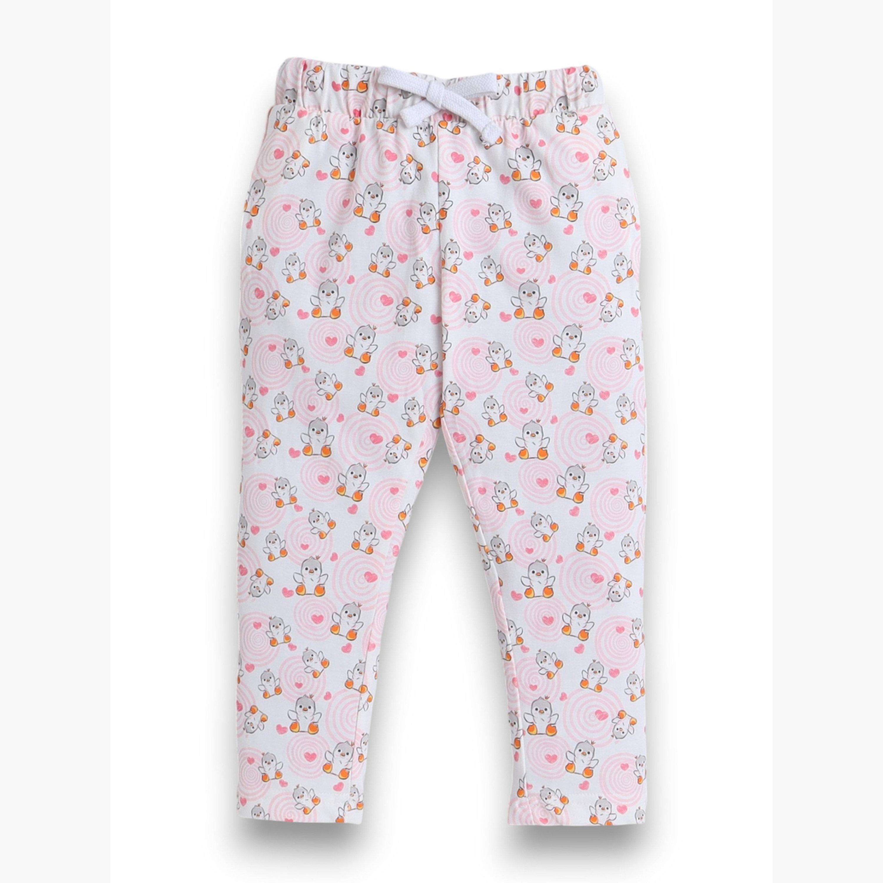 طقم بيجاما من بنطال وتيشيرت بطبعة كاملة-girls-clothing-nightwear-image-3