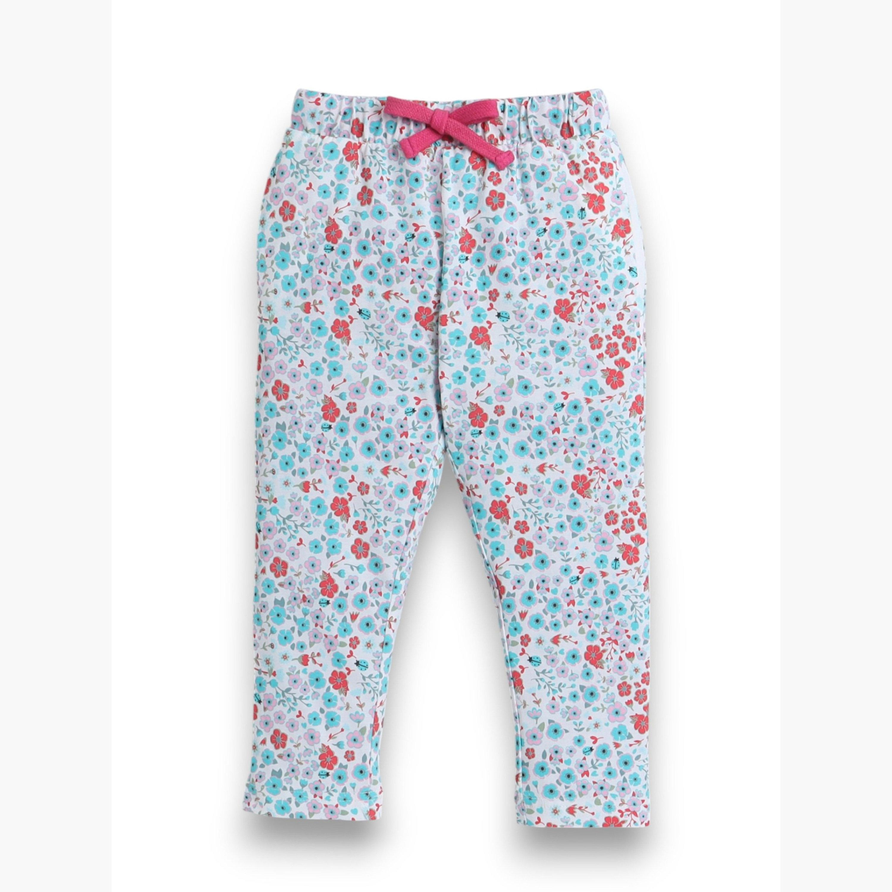 طقم بيجاما من بنطال وتيشيرت بطبعة-girls-clothing-nightwear-image-4