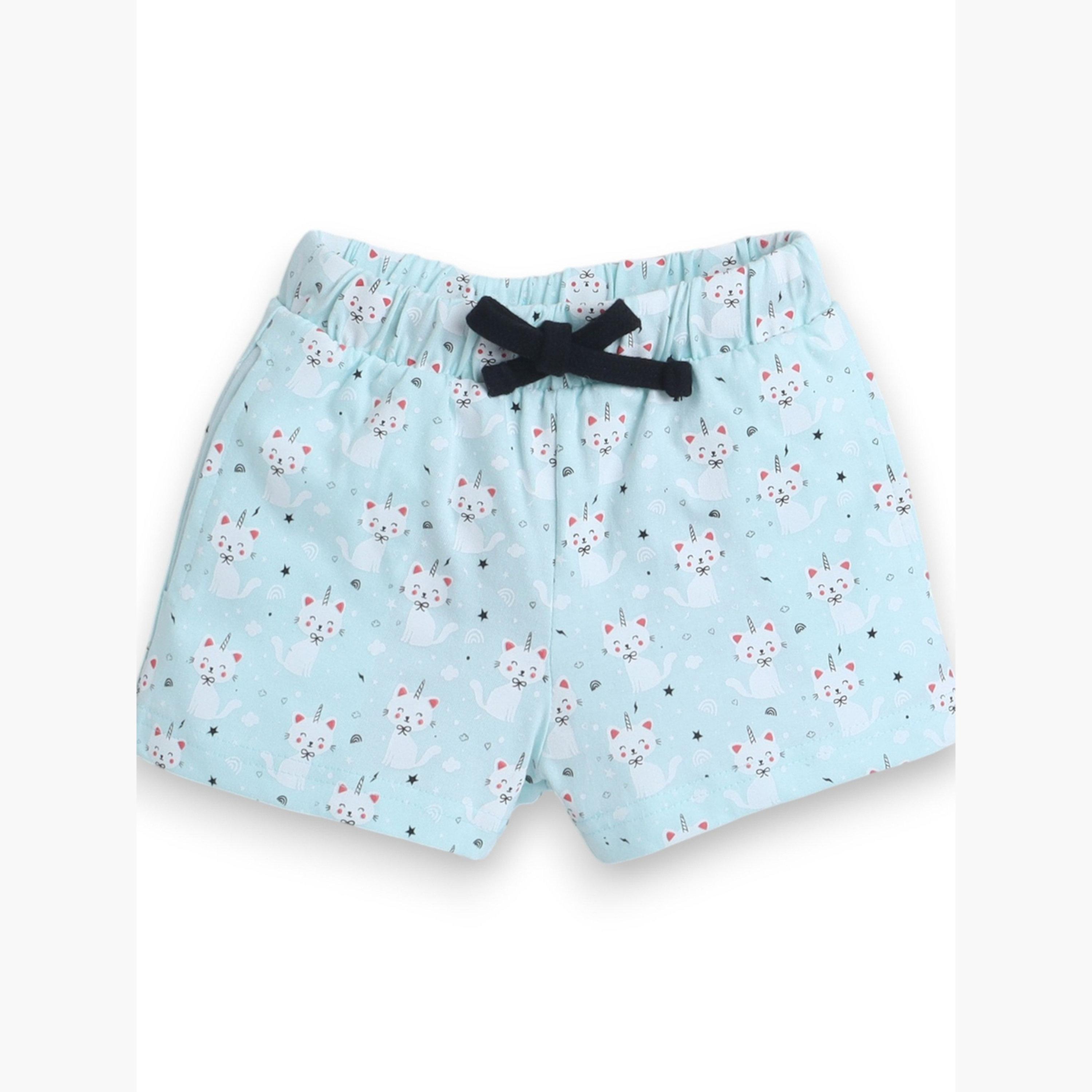 مجموعة من شورت وتيشيرت بطبعة-girls-clothing-nightwear-image-4