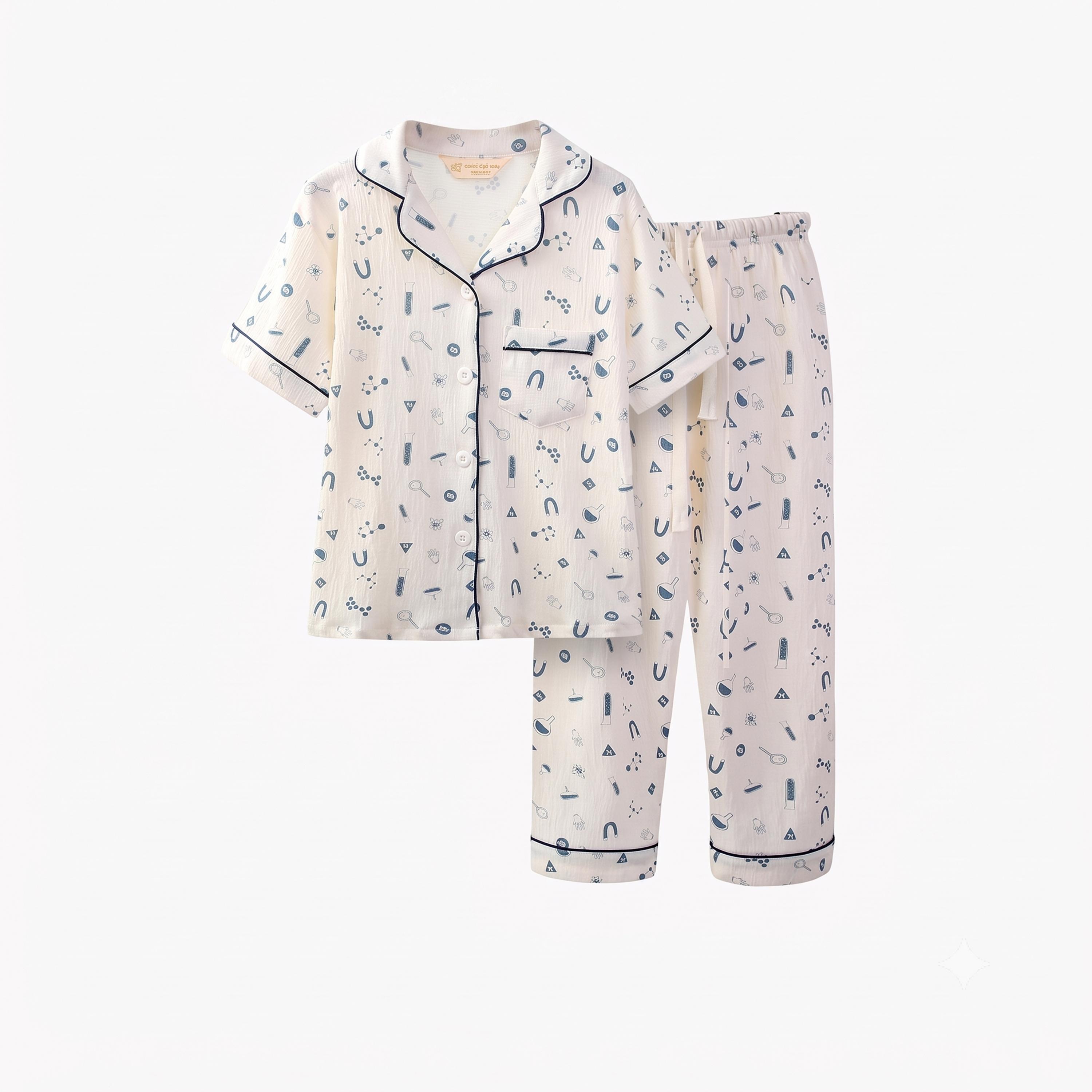 طقم بيجاما من بنطال وقميص قطن-boys-clothing-nightwear-image-2