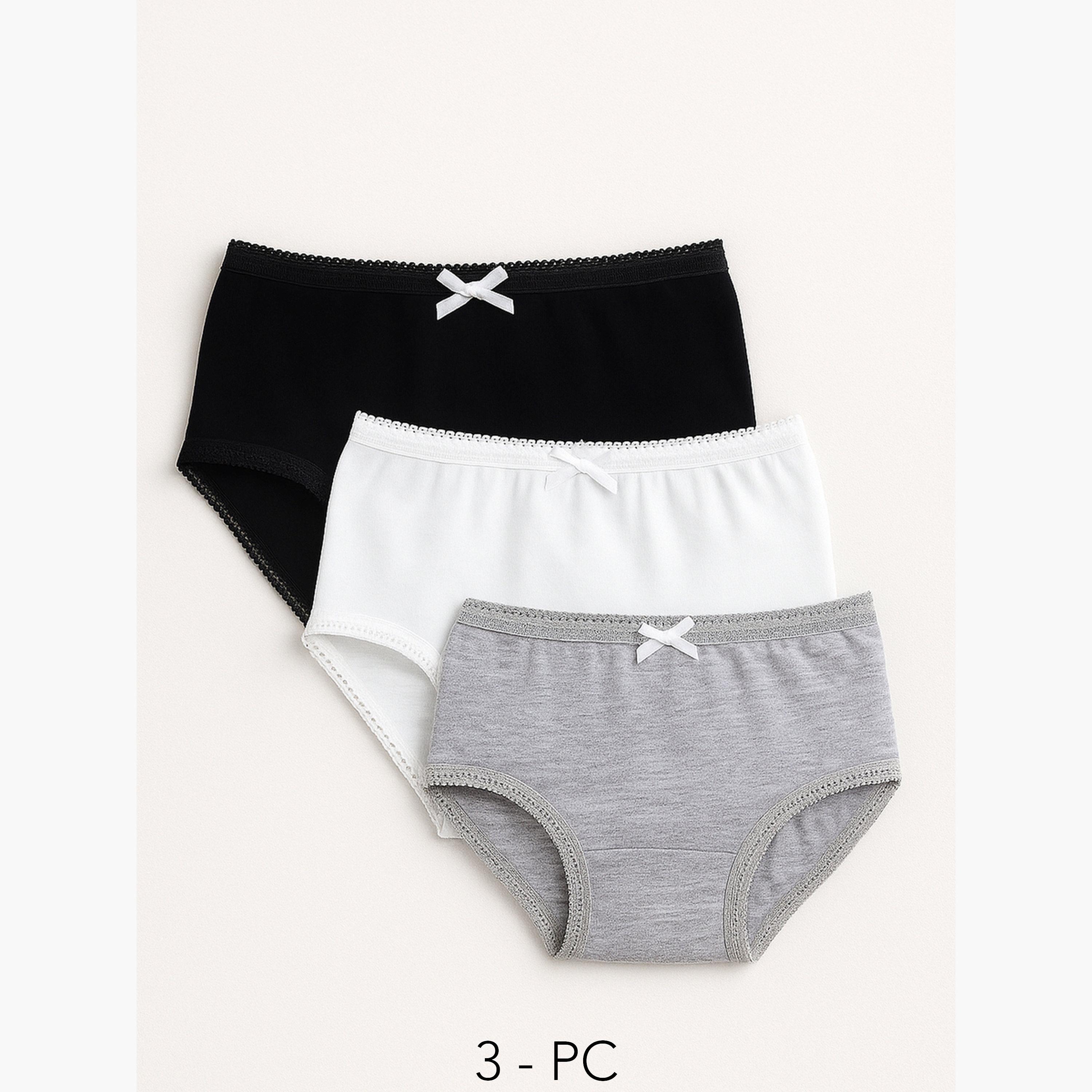 مجموعة من 3 قطع سراويل داخلية قطن للبنات-girls-clothing-innerwear-image-1