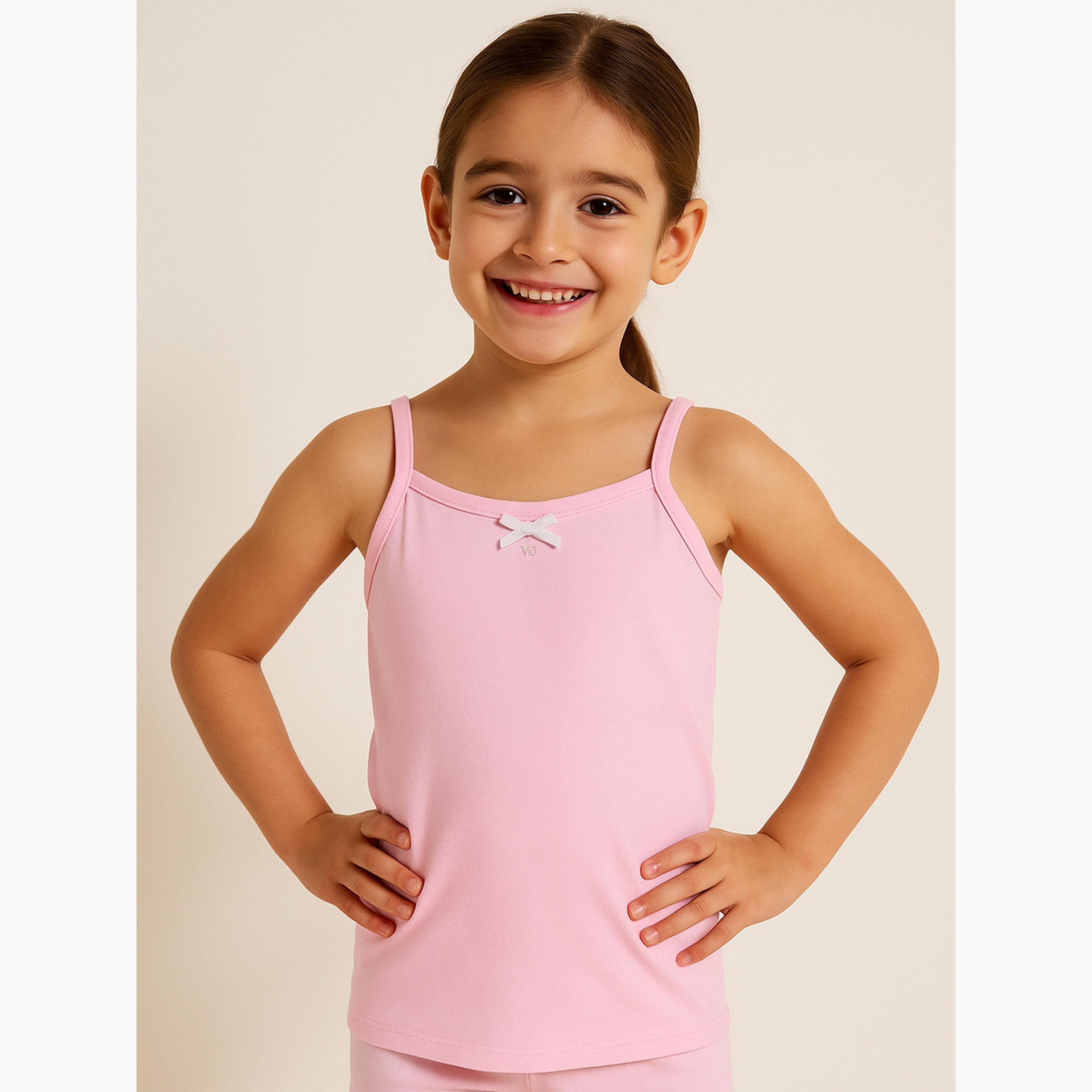 مجموعة من 3 قطع كاميسول قطن للبنات-girls-clothing-innerwear-image-3