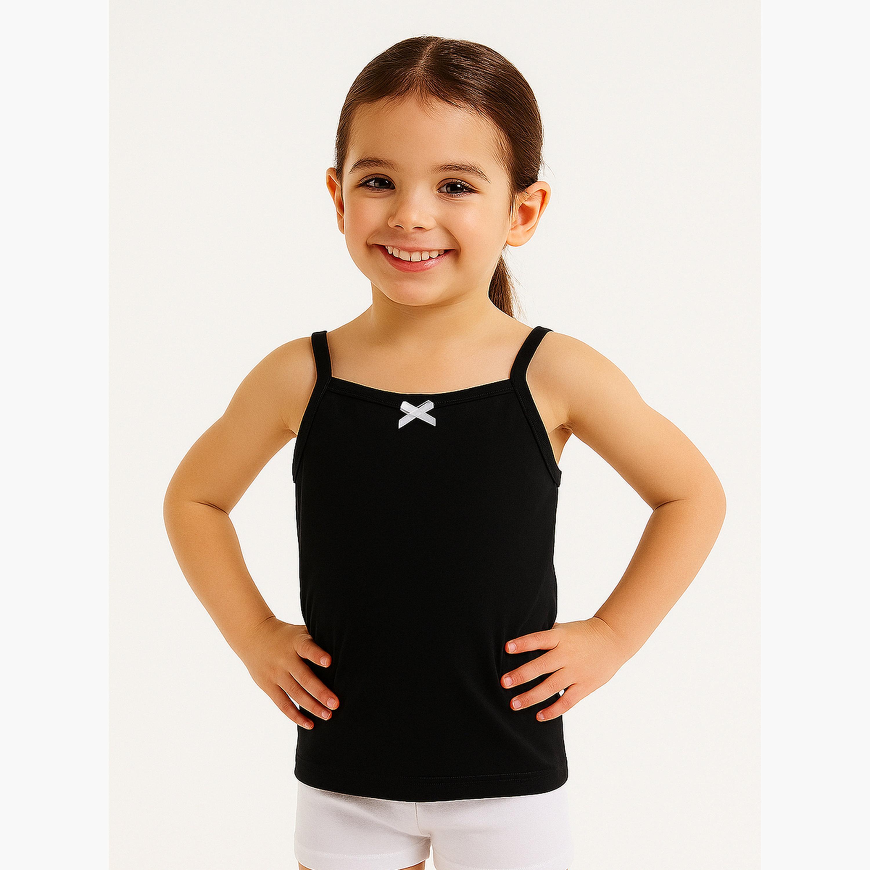 Victor and Jane X Styli Pack of 3 - Girls Cotton Camisole-girls-clothing-innerwear-image-2
