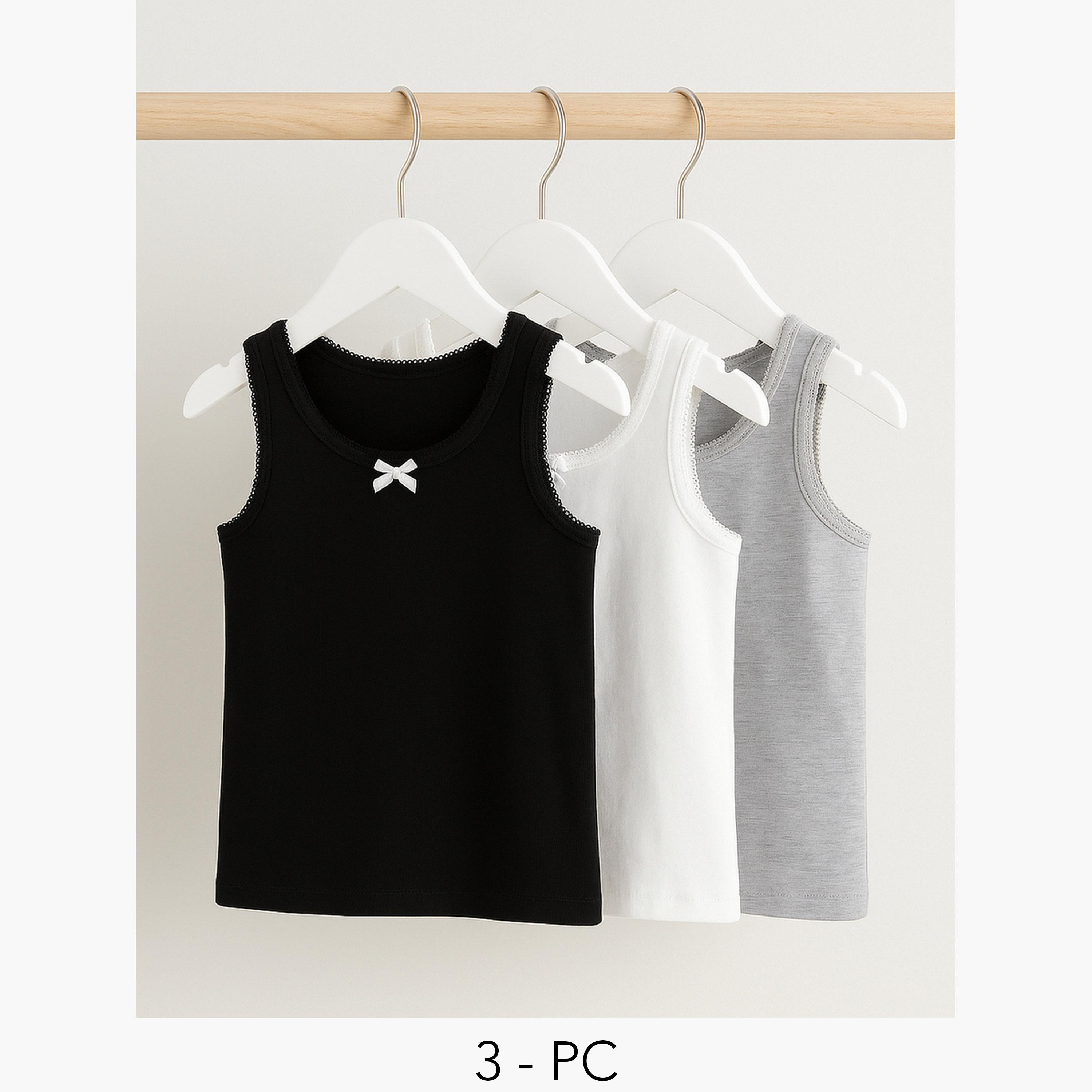 مجموعة من 3 قطع فيست قطن للبنات-girls-clothing-innerwear-image-1