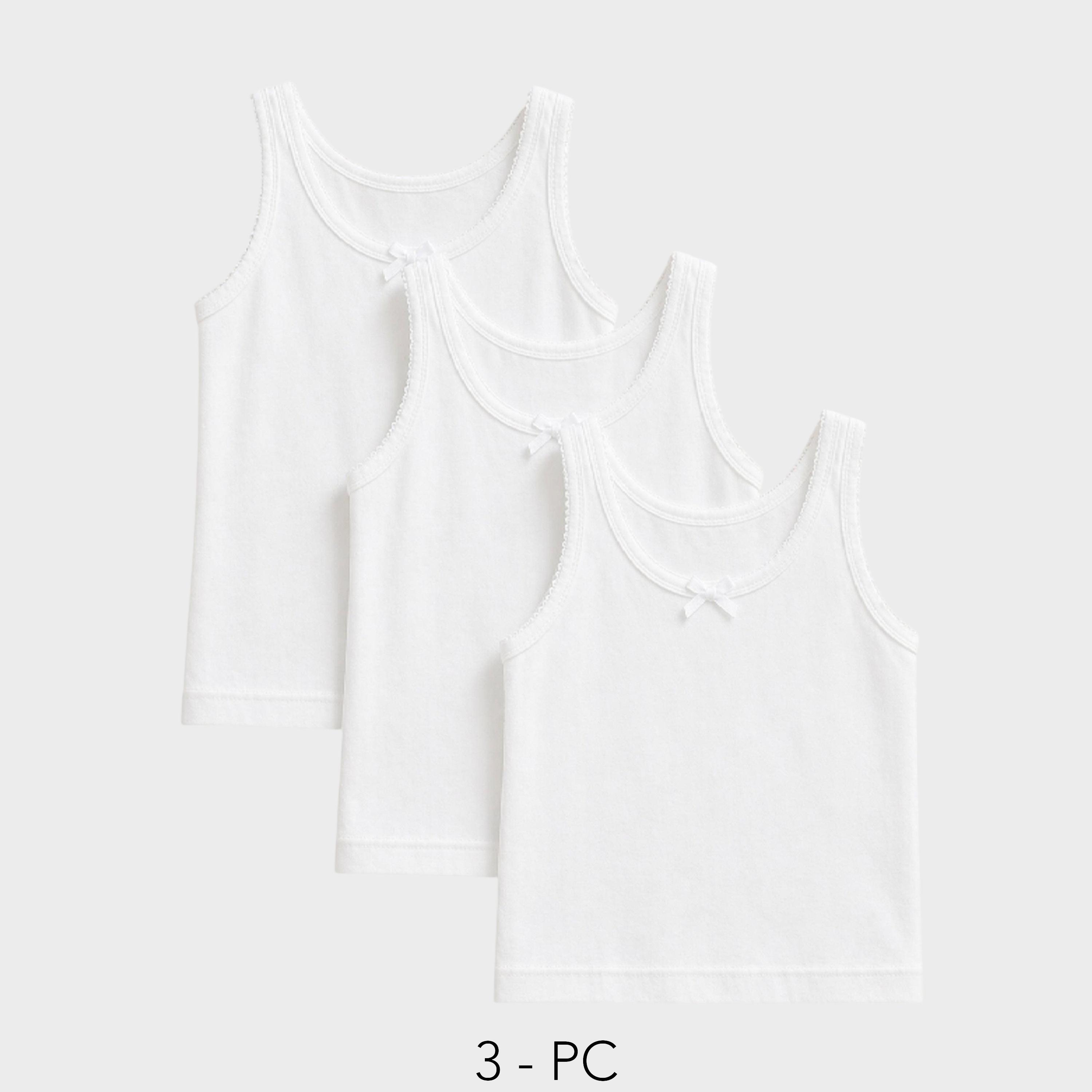 Victor and Jane X Styli Pack of 3 - Girls Cotton Vest-girls-clothing-innerwear-image-1