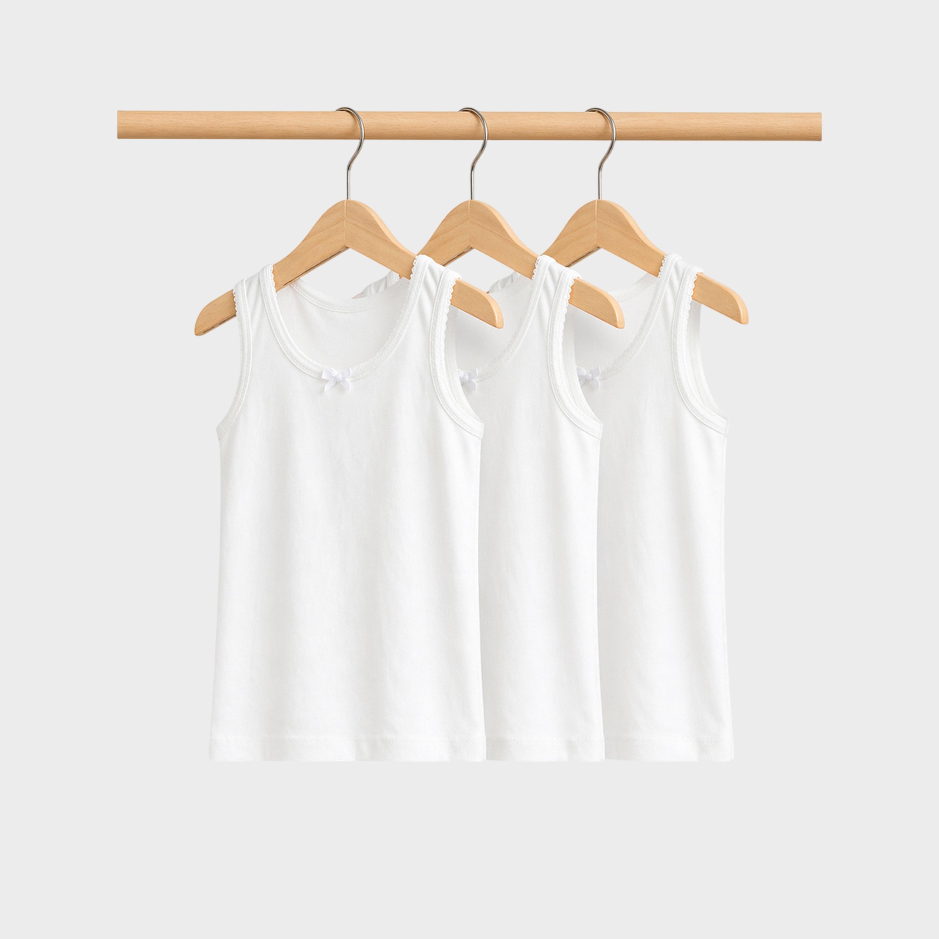Victor and Jane X Styli Pack of 3 - Girls Cotton Vest-girls-clothing-innerwear-image-3
