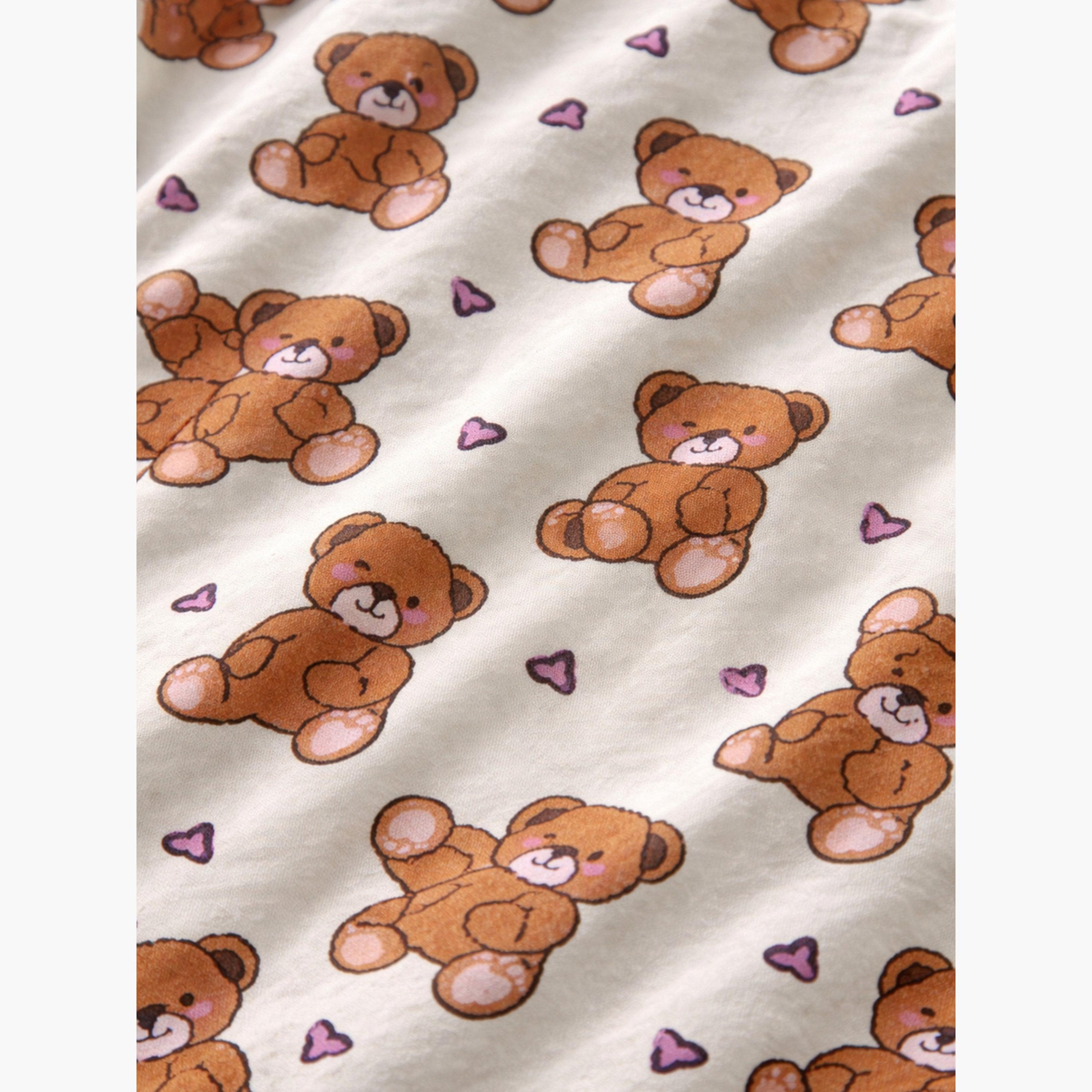 قميص نوم تيشيرت بطبعة للبنات-girls-clothing-nightwear-image-3