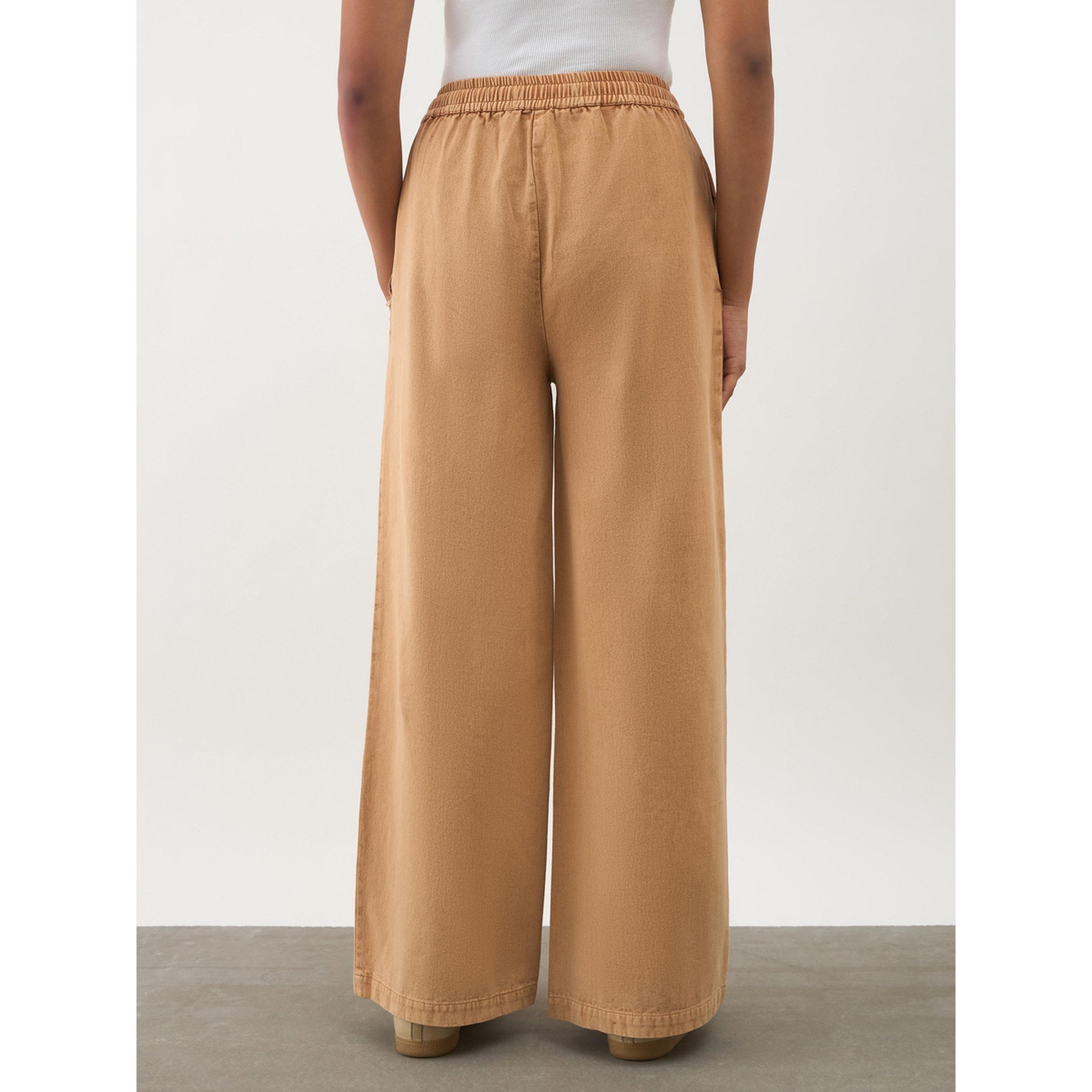 Noh-Voh X Styli Girls Beige Wide Leg Drawstring Trousers-girls-clothing-bottoms-trousers-image-5