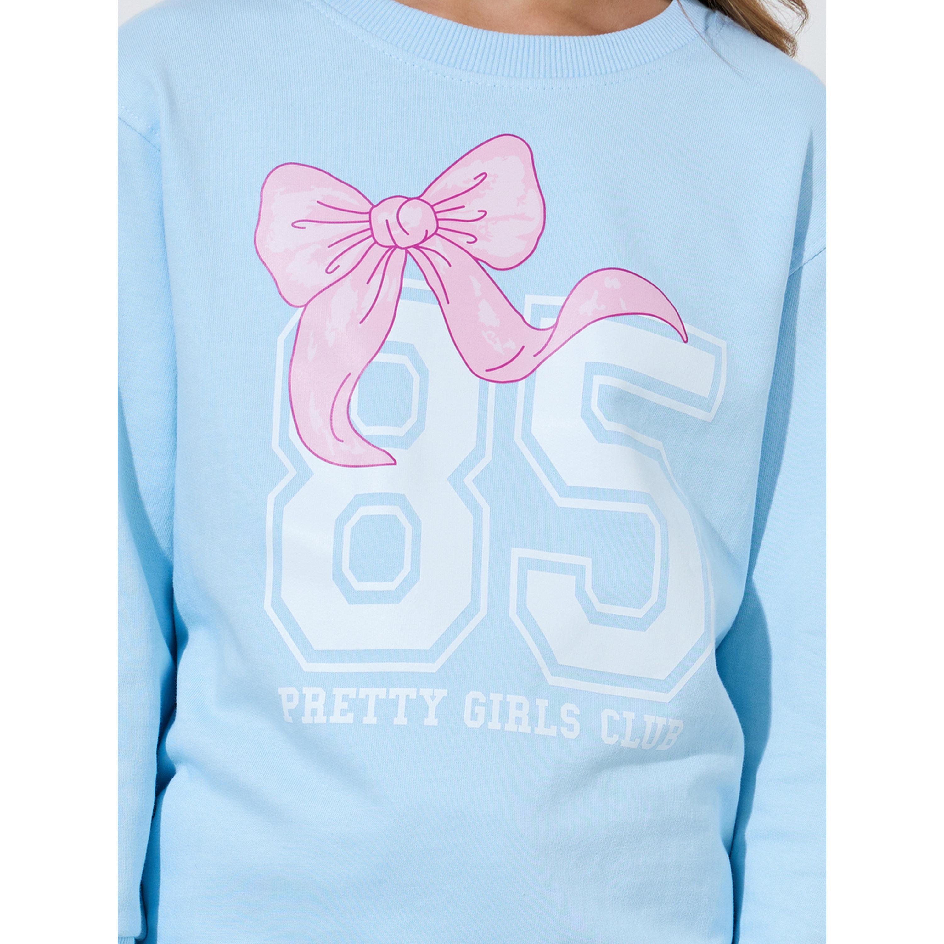 طقم من جوغر بحافة مطوية وسويت شيرت بأكمام طويلة وطبعة جرافيك باللون الأزرق للبنات-girls-clothing-setsandcoords-image-5