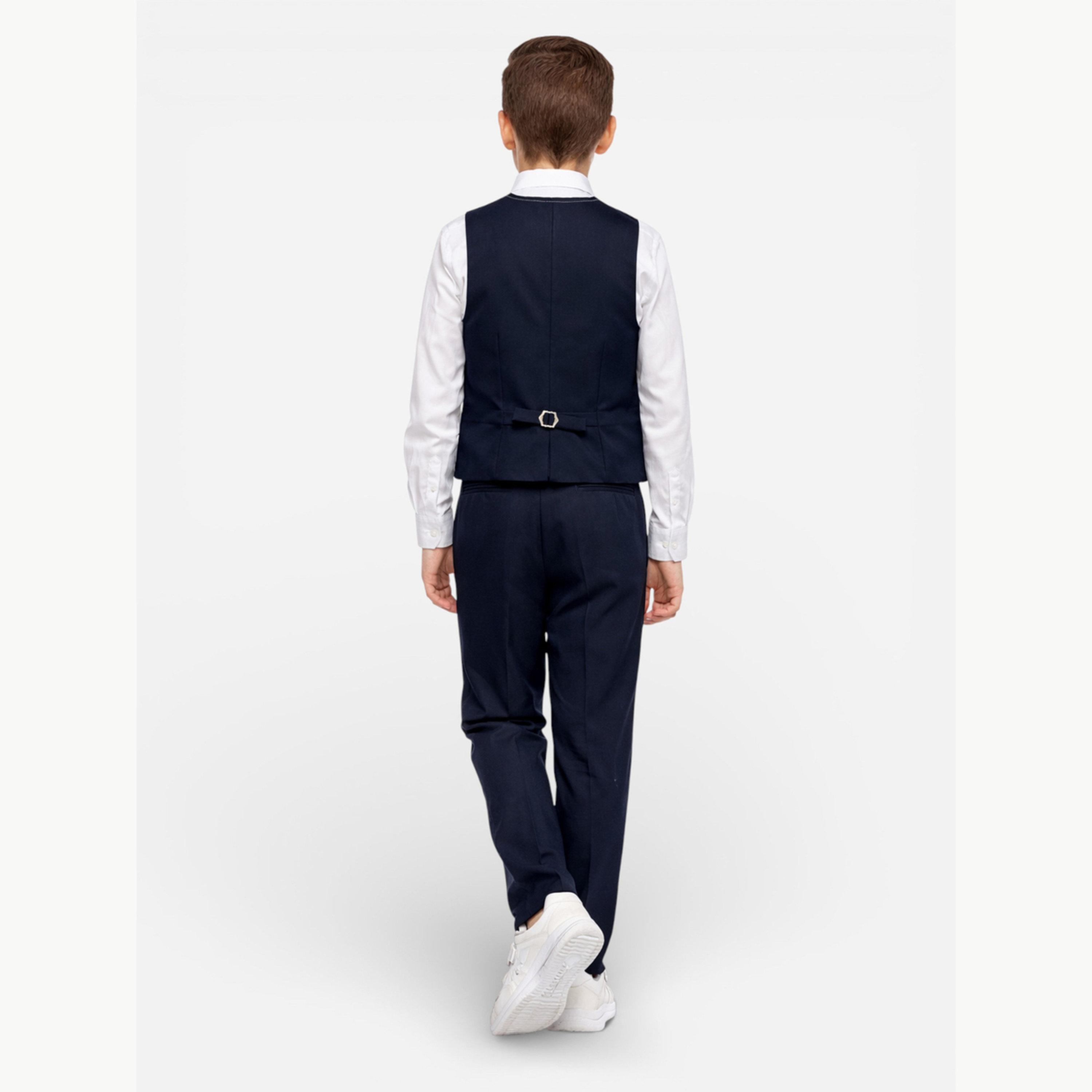 مجموعة من 3 قطع صدرية وقميص وبنطال مع فيونكة عنق للأولاد-boys-clothing-setsandcoords-image-3