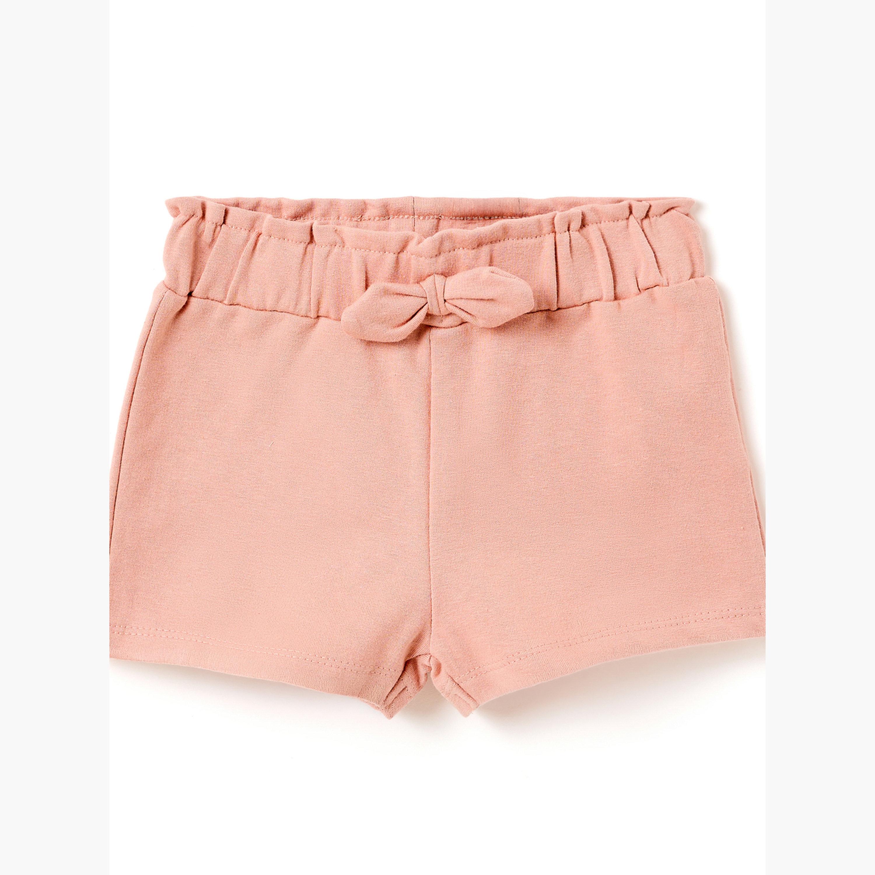 مجموعة من شورت وتيشيرت بأكمام بكشكش وطبعة-girls-clothing-setsandcoords-image-6