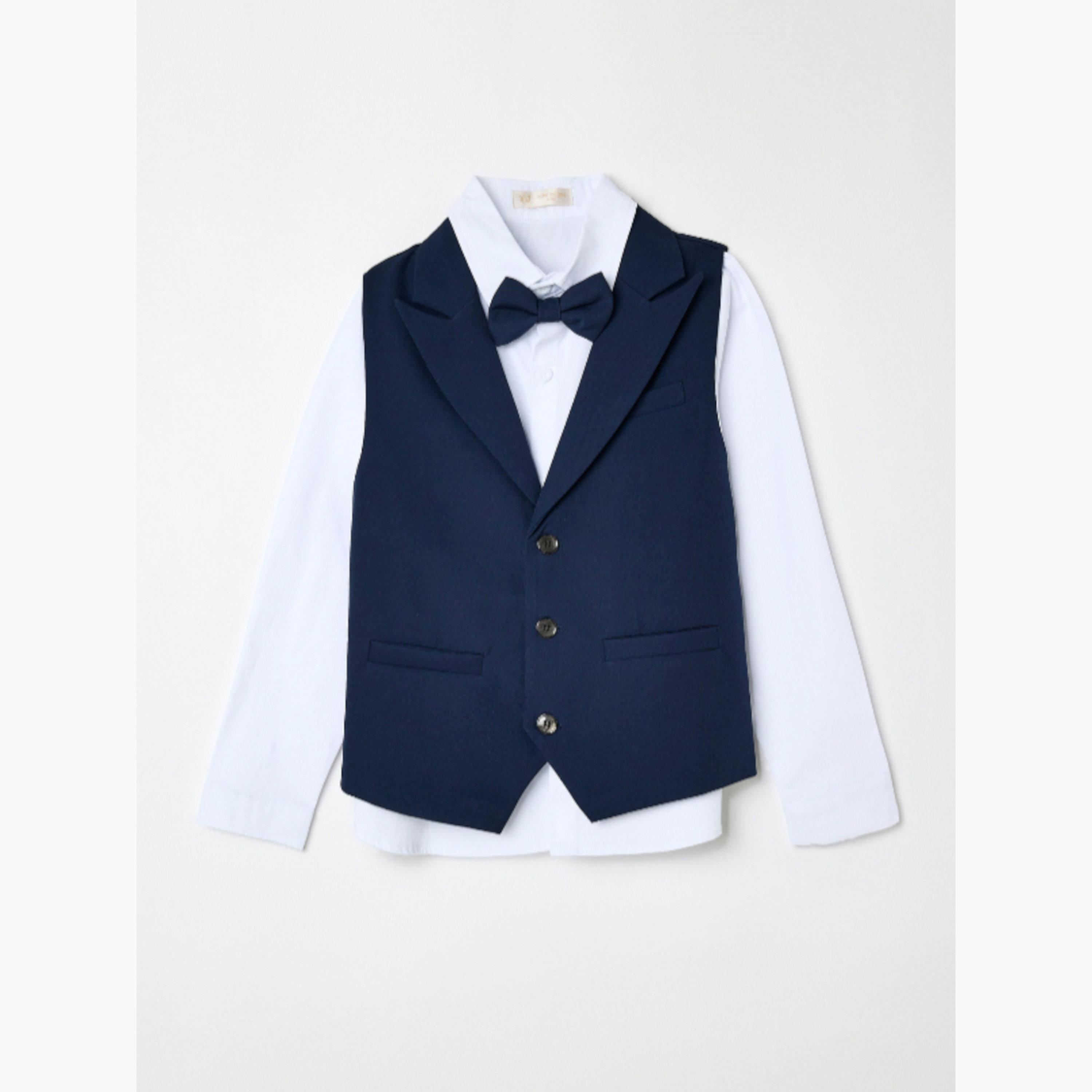 Victor and Jane X Styli Boys 3-Piece Waistcoat, Shirt, Trousers and Bow Tie Set-boys-clothing-setsandcoords-image-3