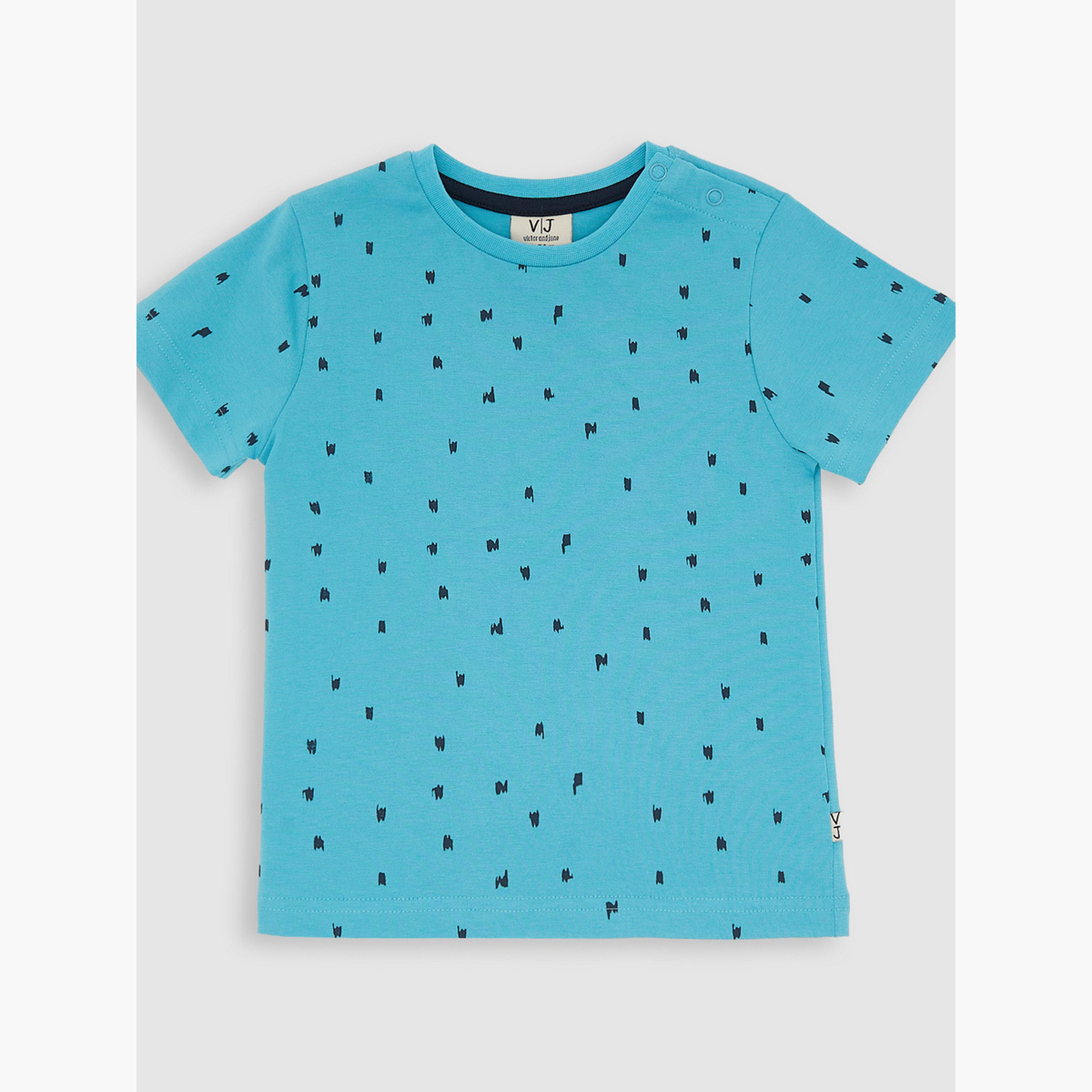 مجموعة من شورت وتيشيرت بطبعة-boys-clothing-setsandcoords-image-4