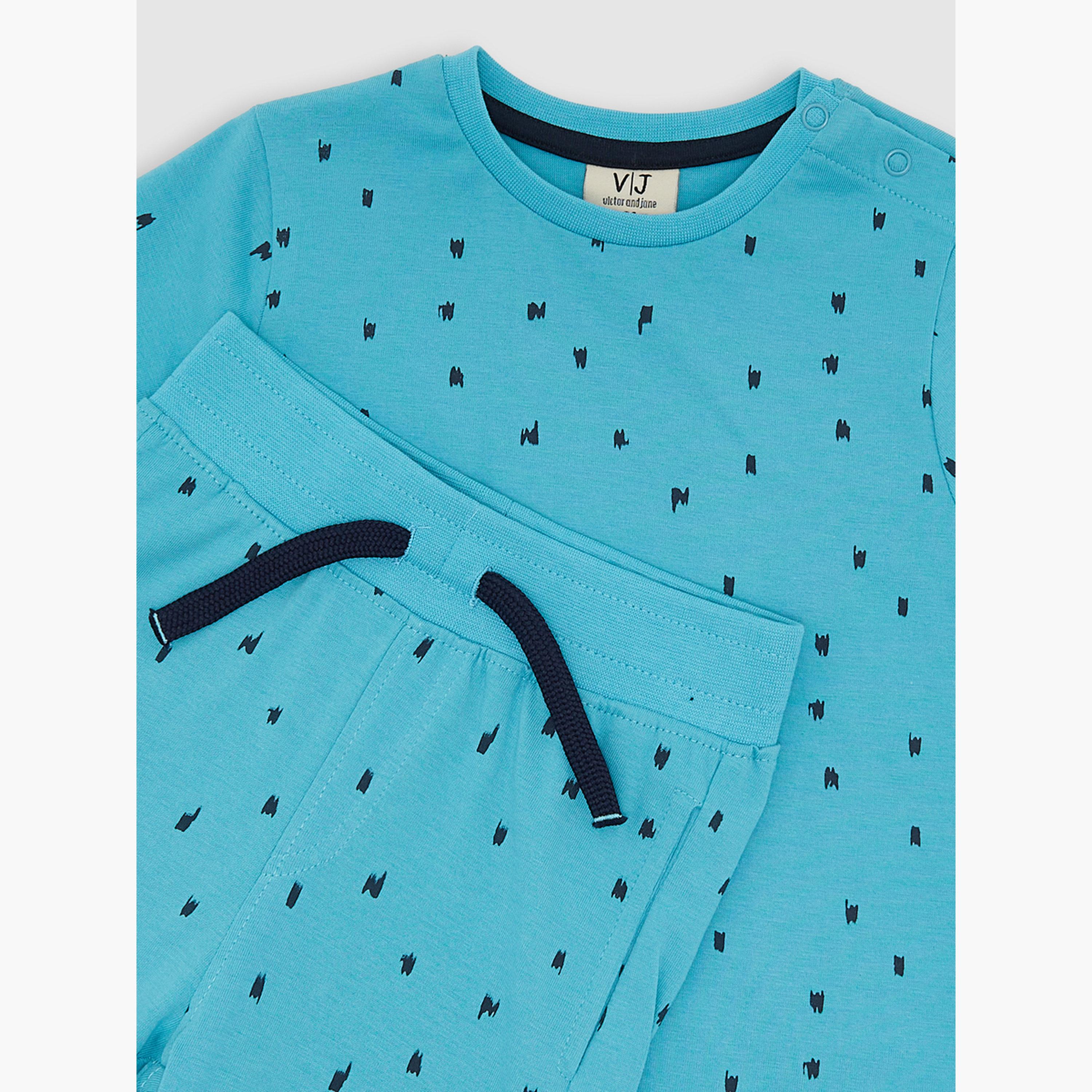 مجموعة من شورت وتيشيرت بطبعة-boys-clothing-setsandcoords-image-6