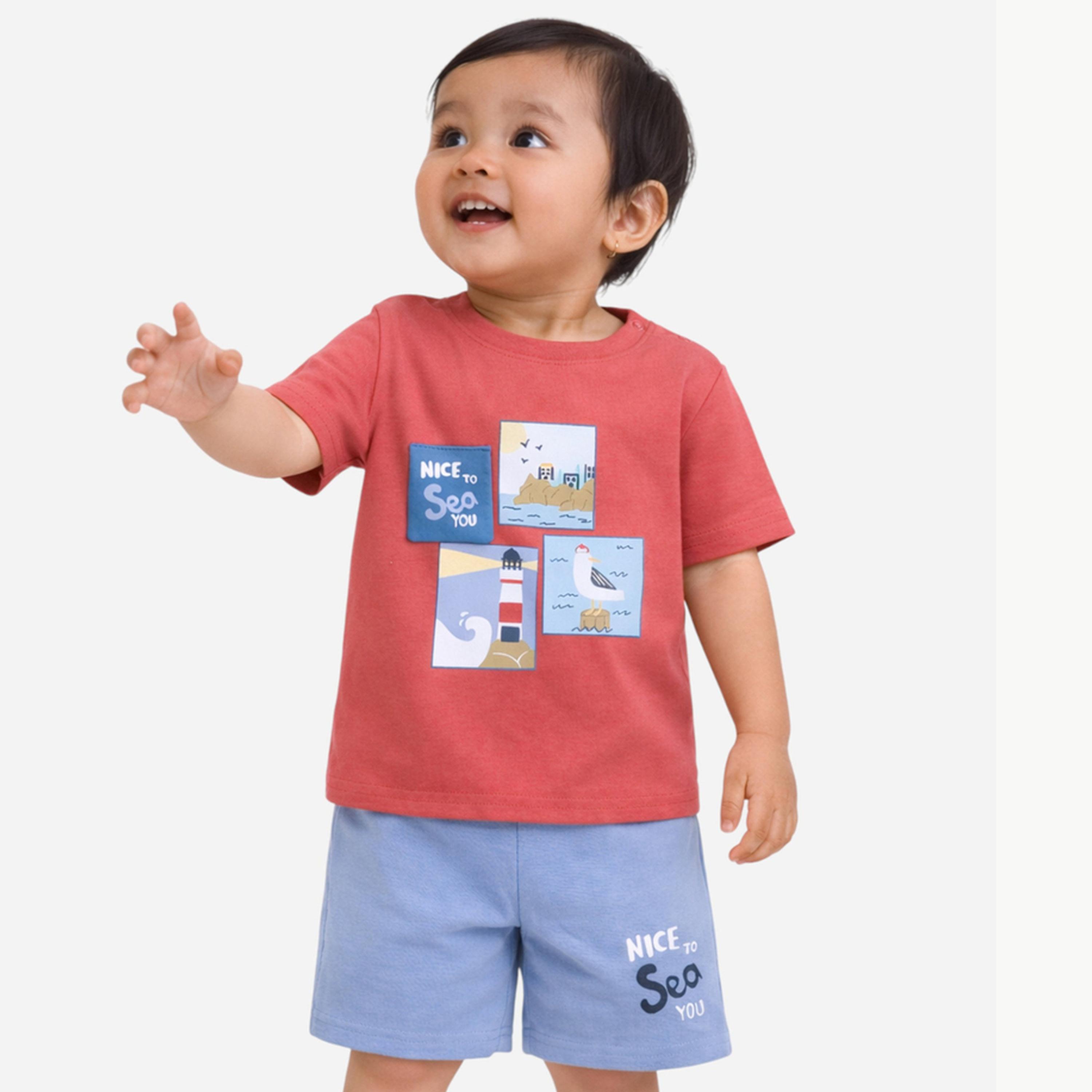 Victor and Jane X Styli Baby Boys Graphic Print T-Shirt and Shorts Set-boys-clothing-setsandcoords-image-1