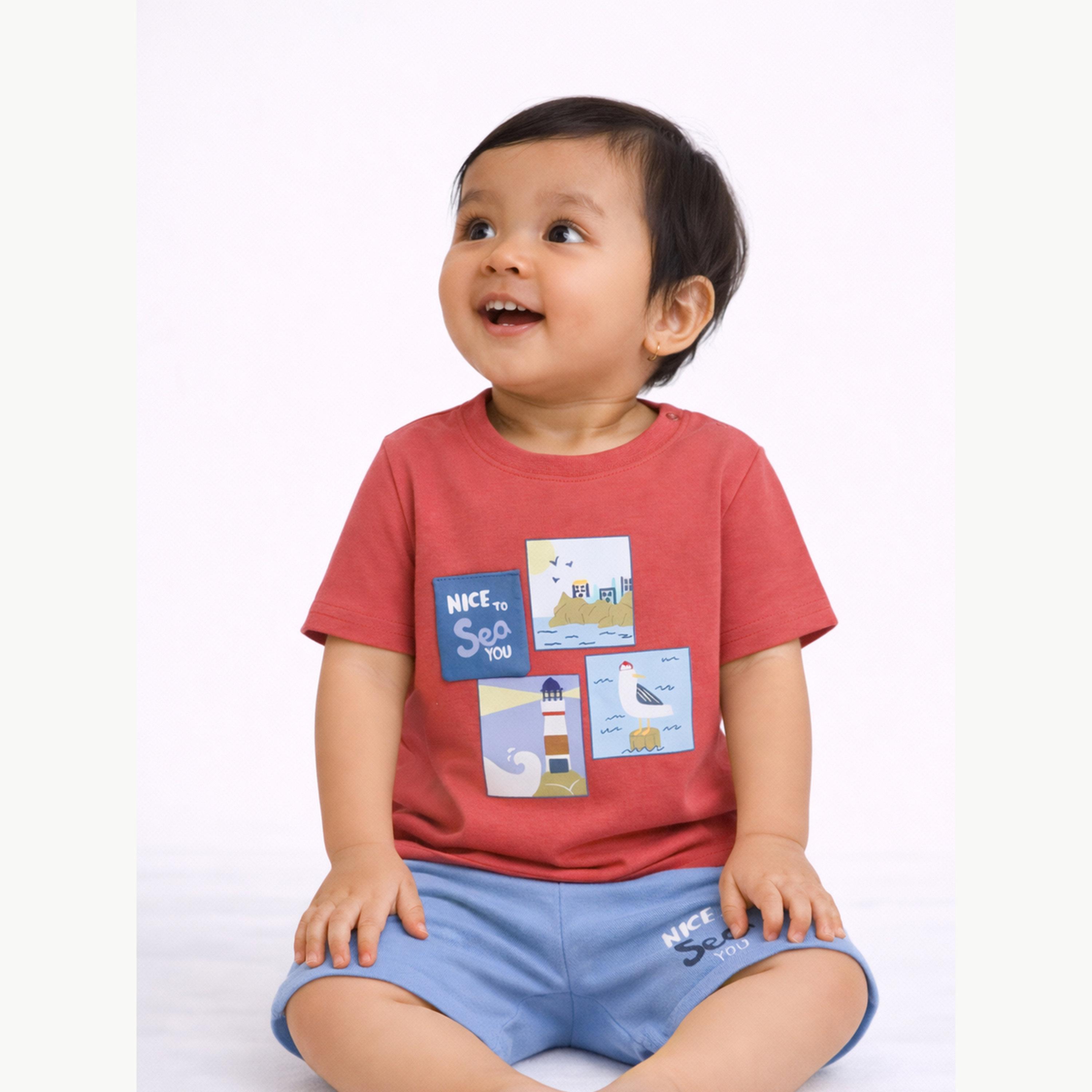 Victor and Jane X Styli Baby Boys Graphic Print T-Shirt and Shorts Set-boys-clothing-setsandcoords-image-3