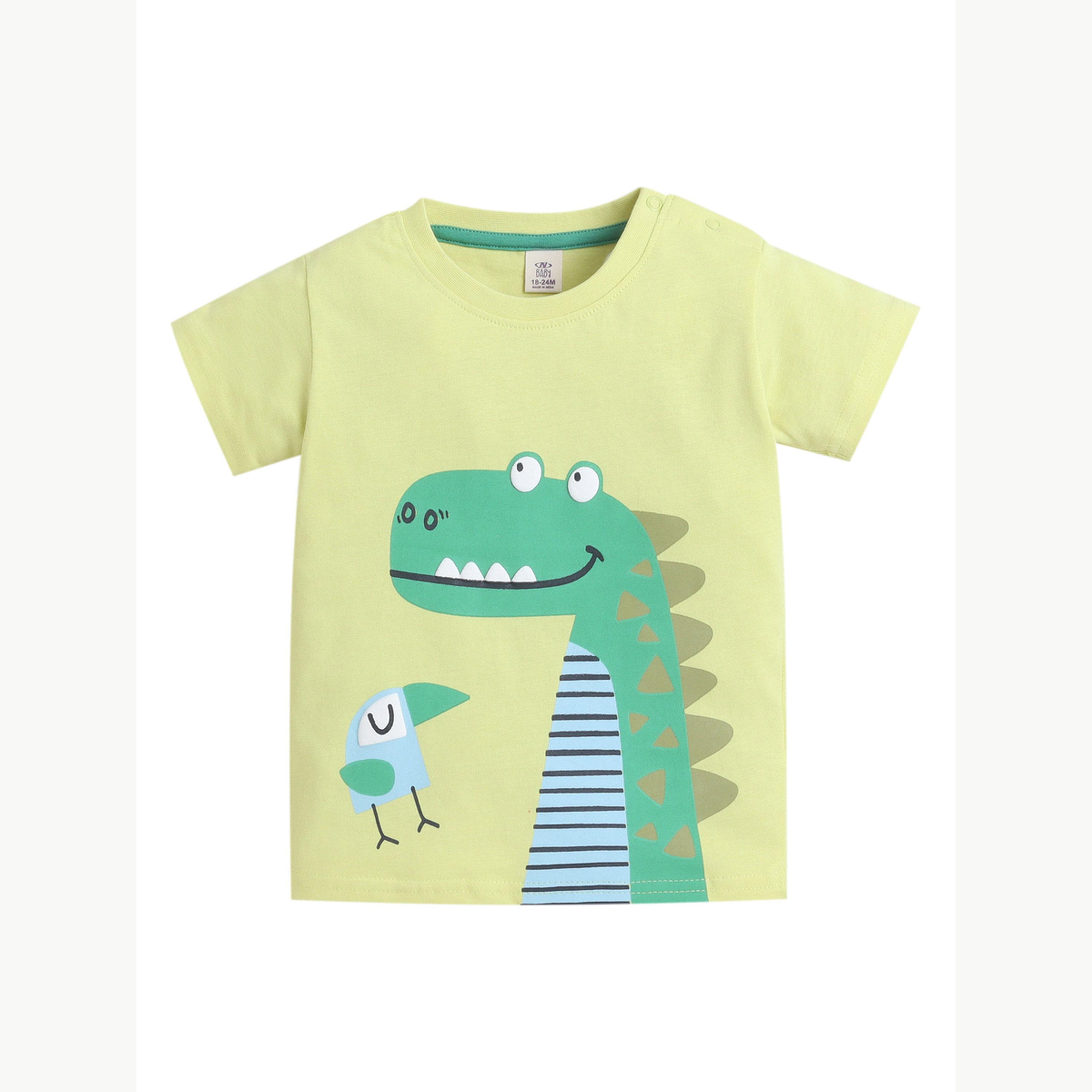 Victor and Jane X Styli Baby Boys Dino Graphic T-Shirt and Shorts Set-boys-clothing-setsandcoords-image-6