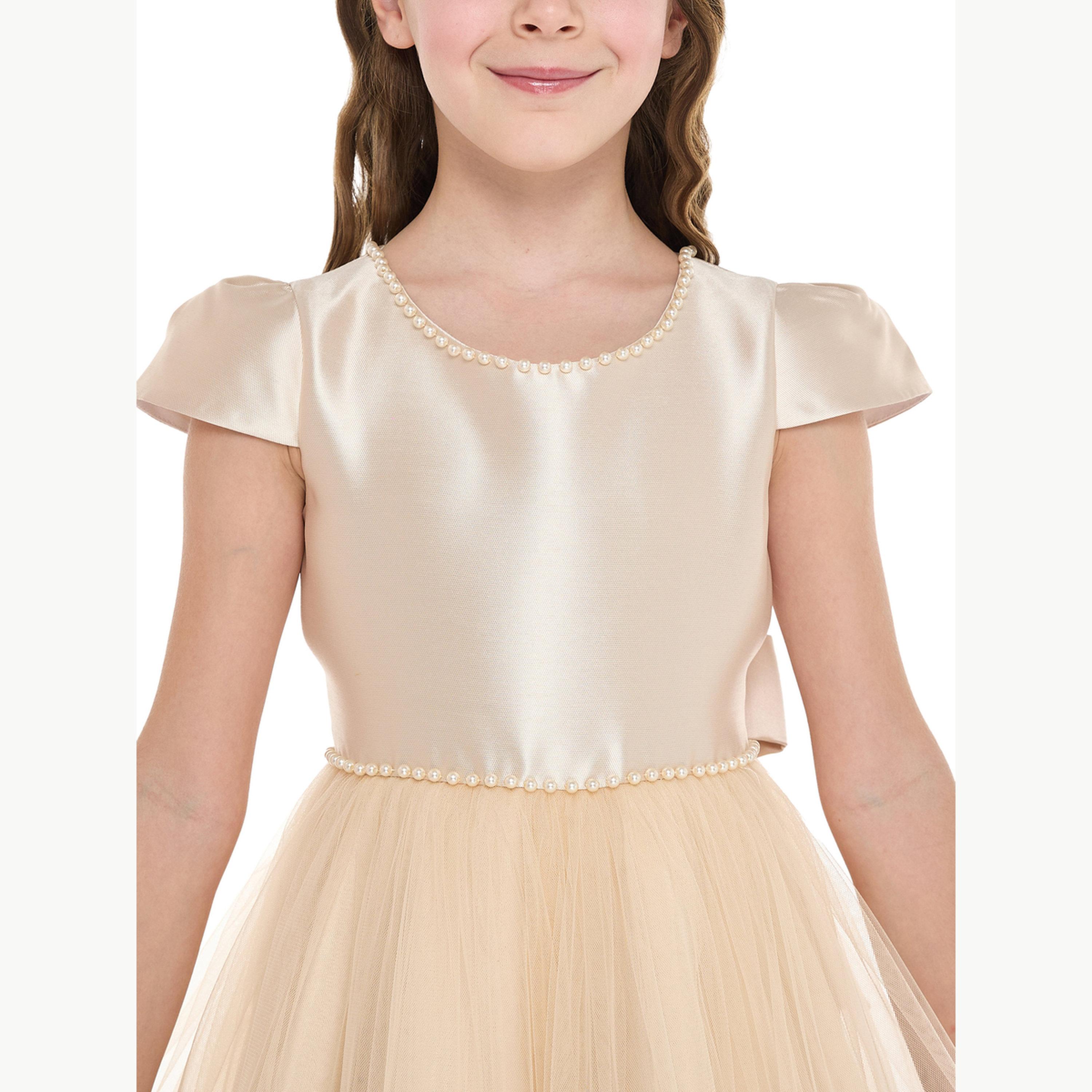 فستان رمضان احتفالي متعدد الطبقات بتفاصيل شبكية للبنات-girls-clothing-dressesandjumpsuits-image-5