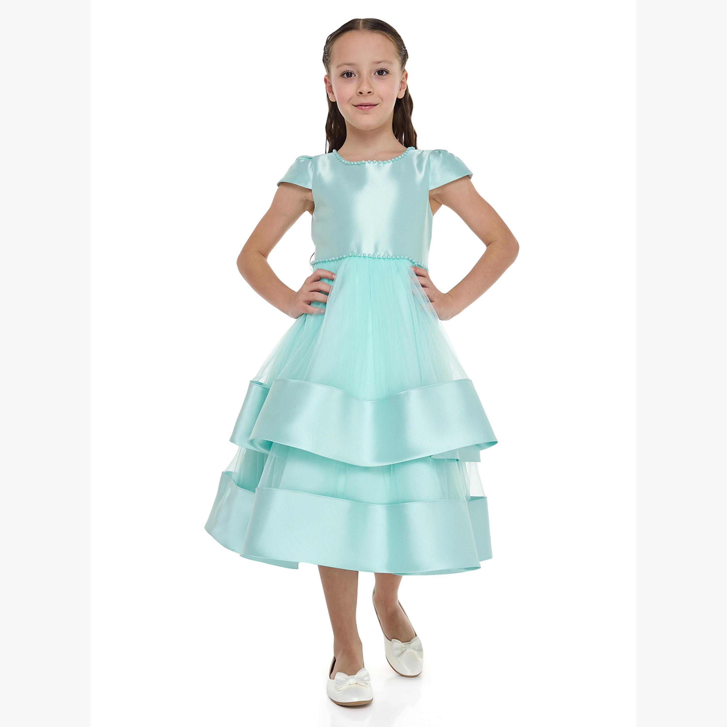 فستان رمضان احتفالي متعدد الطبقات بتفاصيل شبكية للبنات-girls-clothing-dressesandjumpsuits-image-1