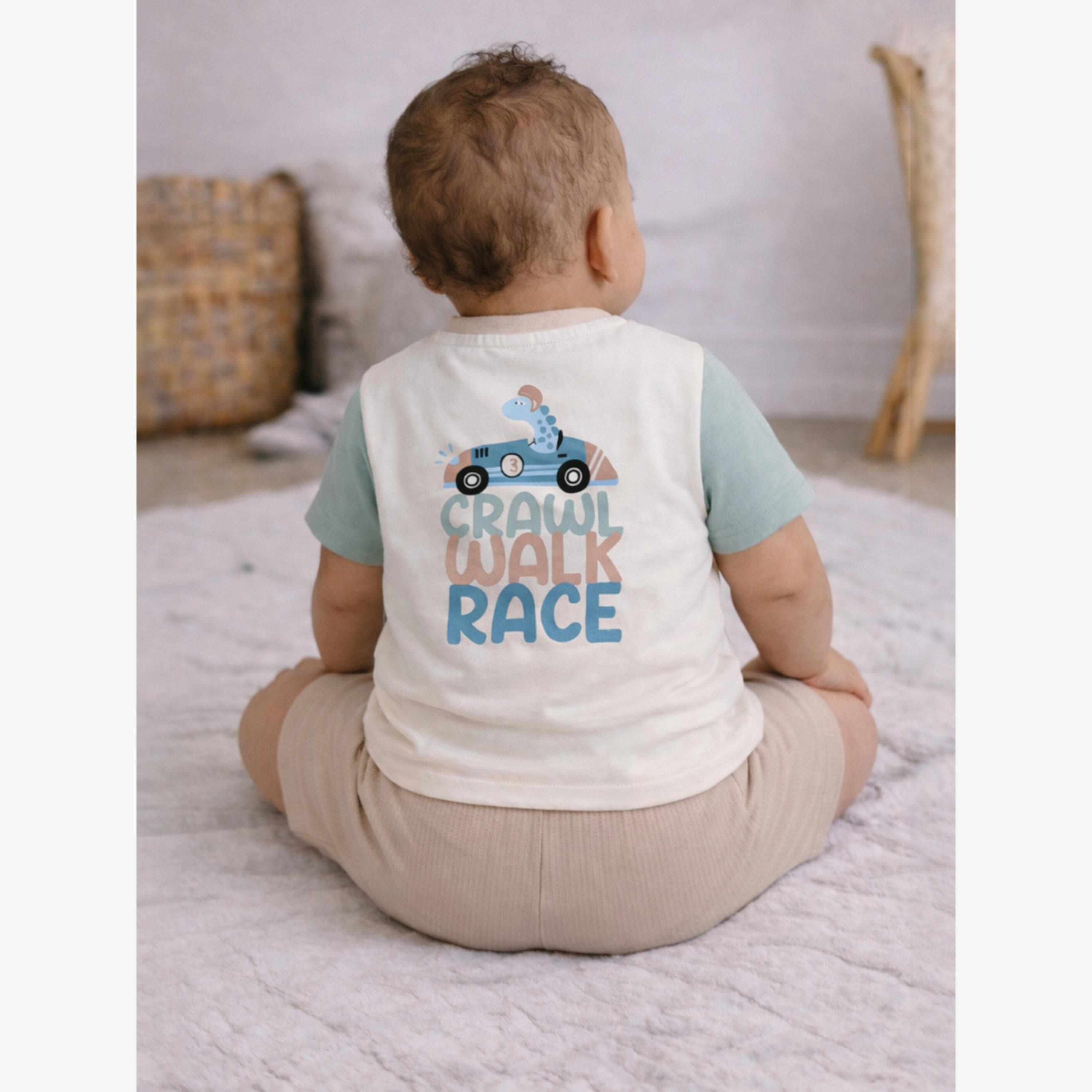 مجموعة من شورت وتيشيرت بطبعة جرافيك للأولاد الرضع-boys-clothing-setsandcoords-image-3