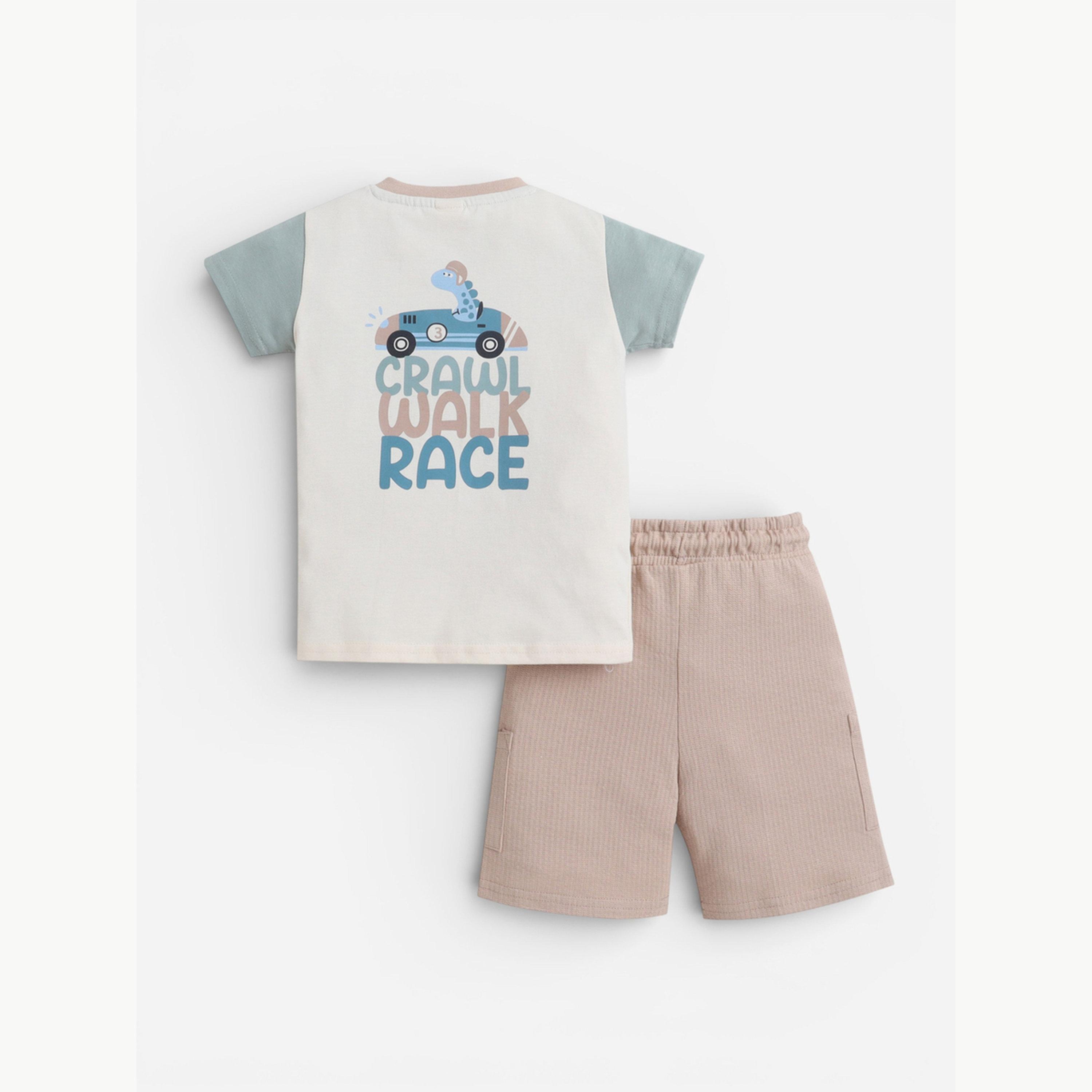مجموعة من شورت وتيشيرت بطبعة جرافيك للأولاد الرضع-boys-clothing-setsandcoords-image-6