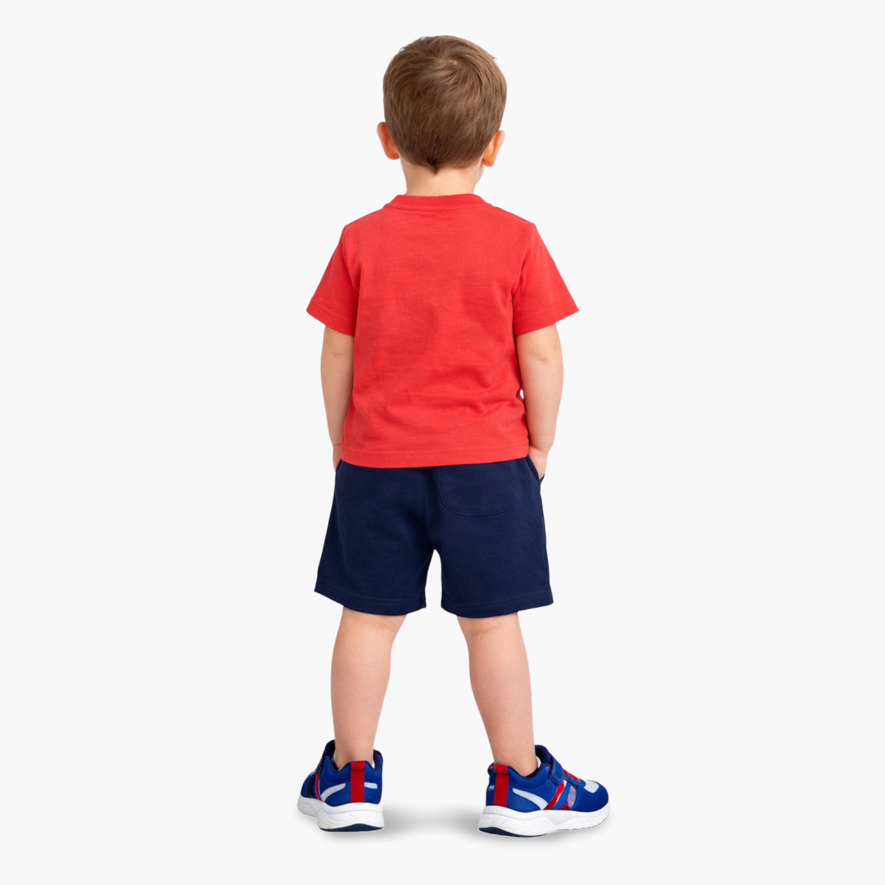 Victor and Jane X Styli Baby Boys Printed Round Neck T-Shirt and Shorts Set-boys-clothing-setsandcoords-image-3