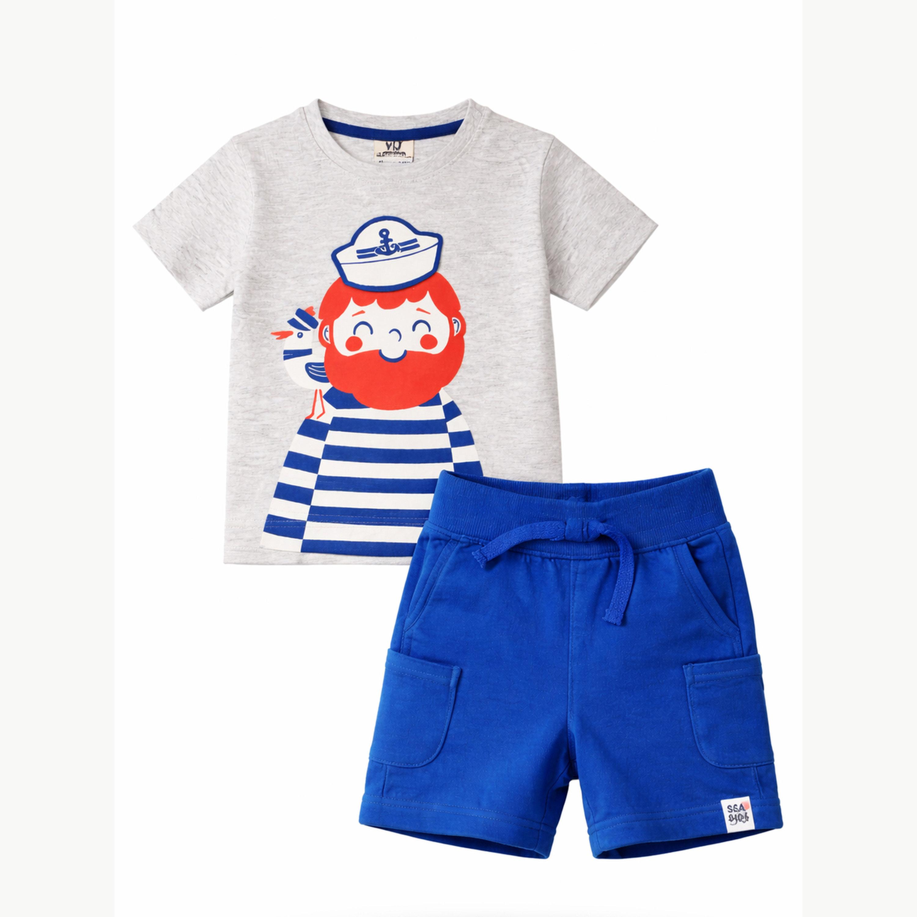 Victor and Jane X Styli Baby Boys Sailor Print T-Shirt and Shorts Set-boys-clothing-setsandcoords-image-6