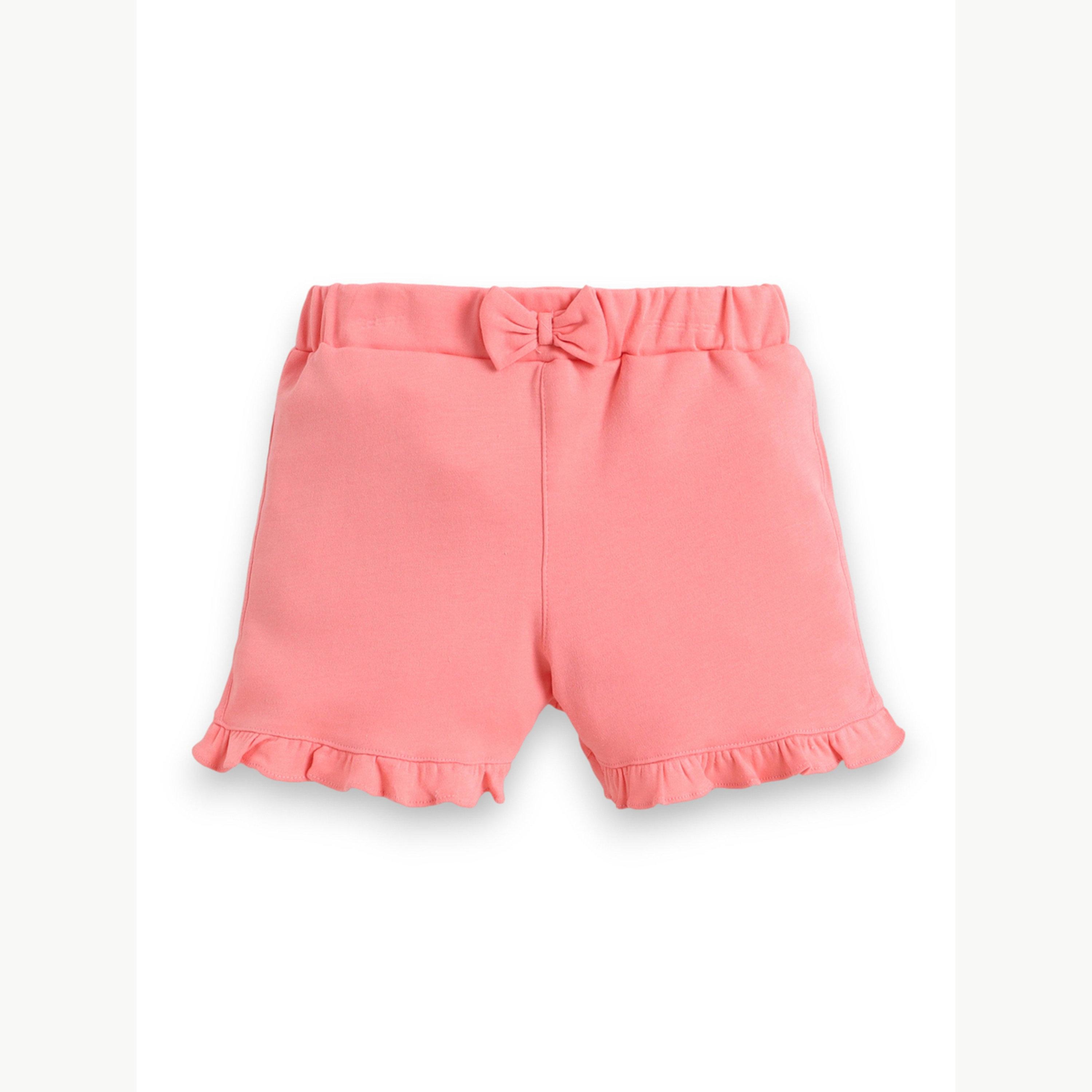 مجموعة من شورت وتيشيرت مطبوع بأكمام بكشكش للبنات الرضع-girls-clothing-setsandcoords-image-4