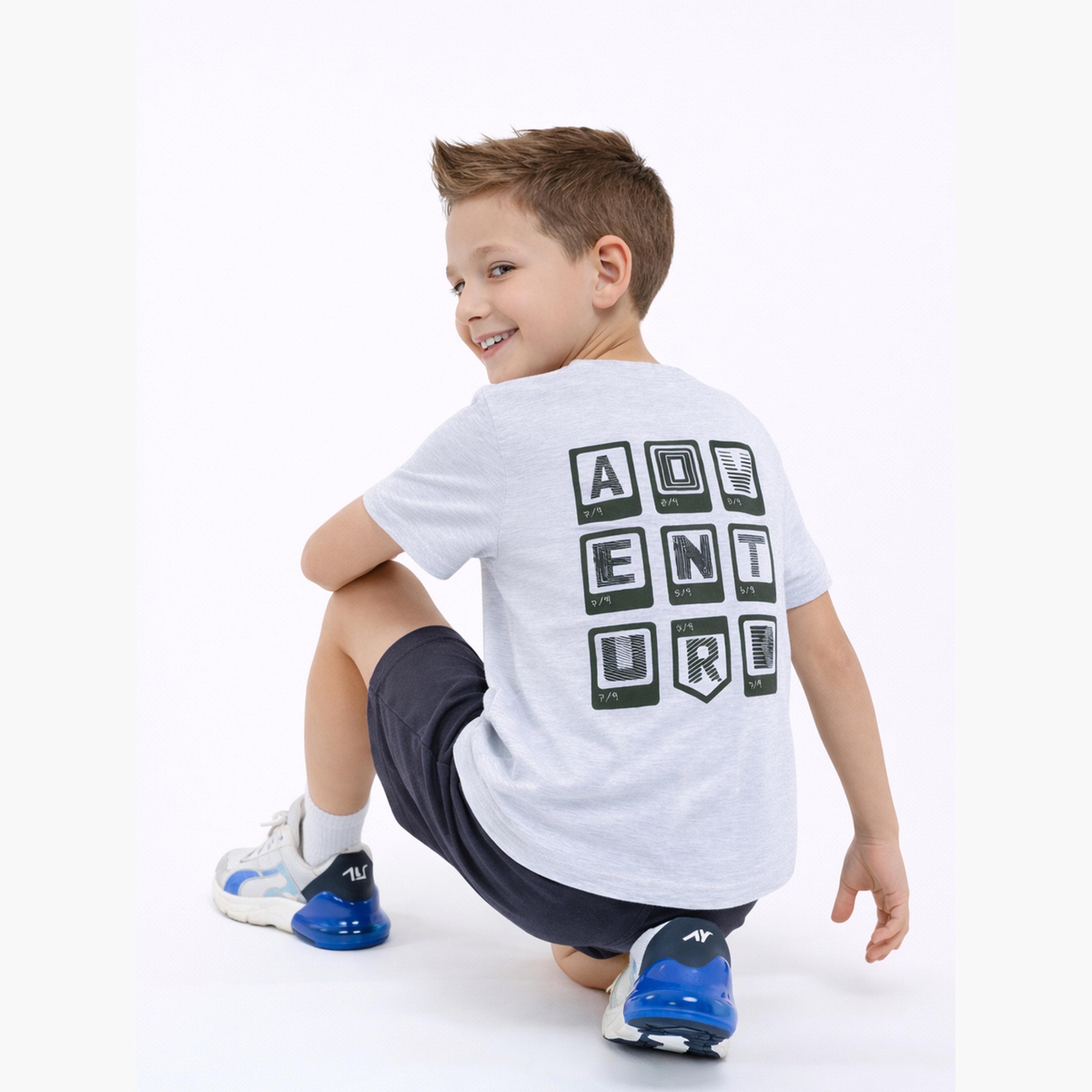 Victor and Jane X Styli Boys Graphic Print T-Shirt and Shorts Set-boys-clothing-setsandcoords-image-2