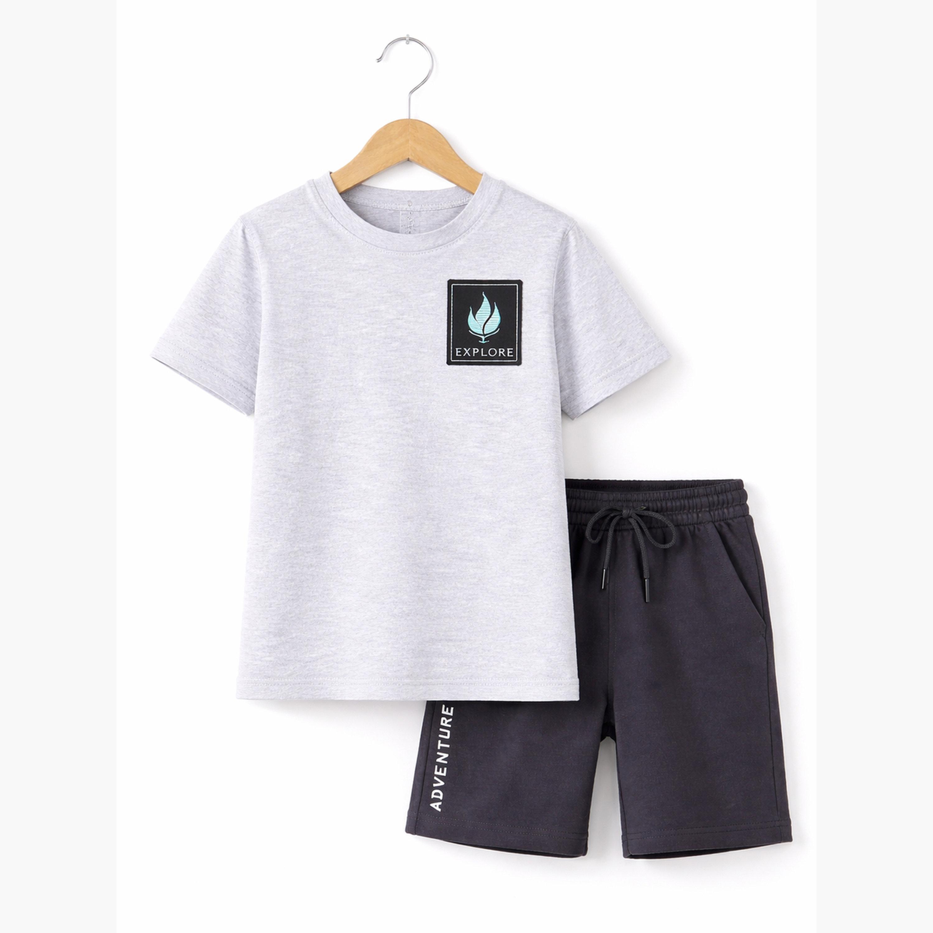 Victor and Jane X Styli Boys Graphic Print T-Shirt and Shorts Set-boys-clothing-setsandcoords-image-3