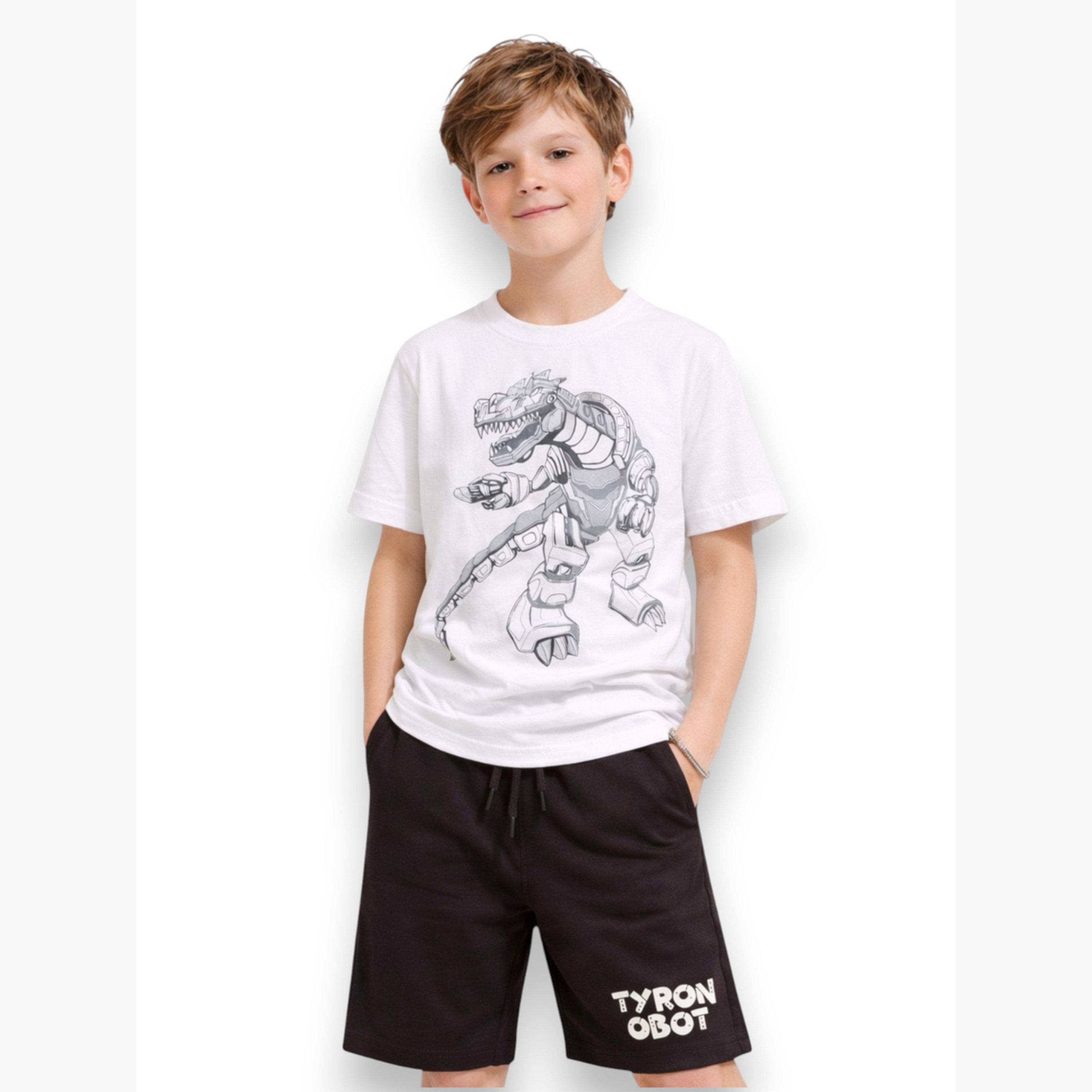 مجموعة من شورت وتيشيرت بطبعة جرافيك-boys-clothing-setsandcoords-image-1