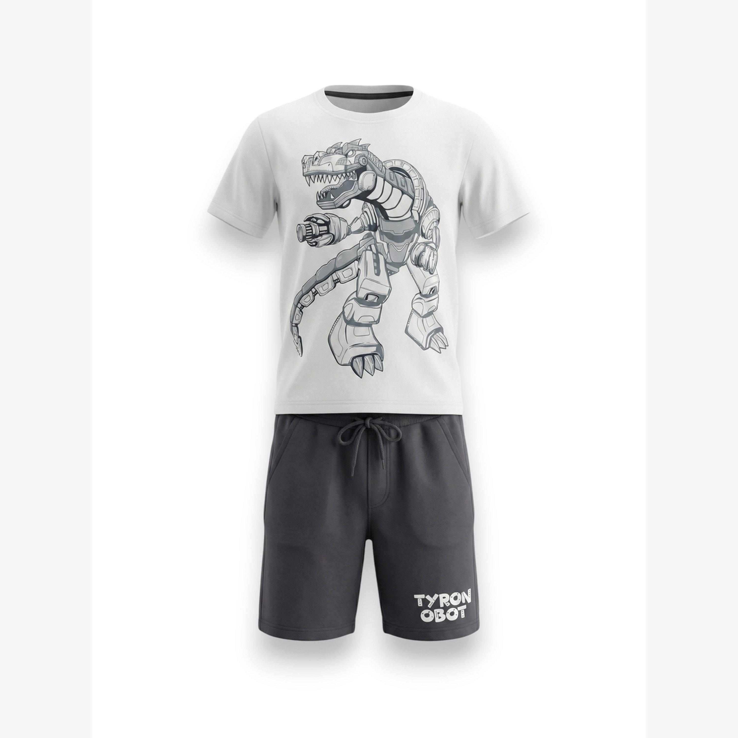 مجموعة من شورت وتيشيرت بطبعة جرافيك-boys-clothing-setsandcoords-image-3