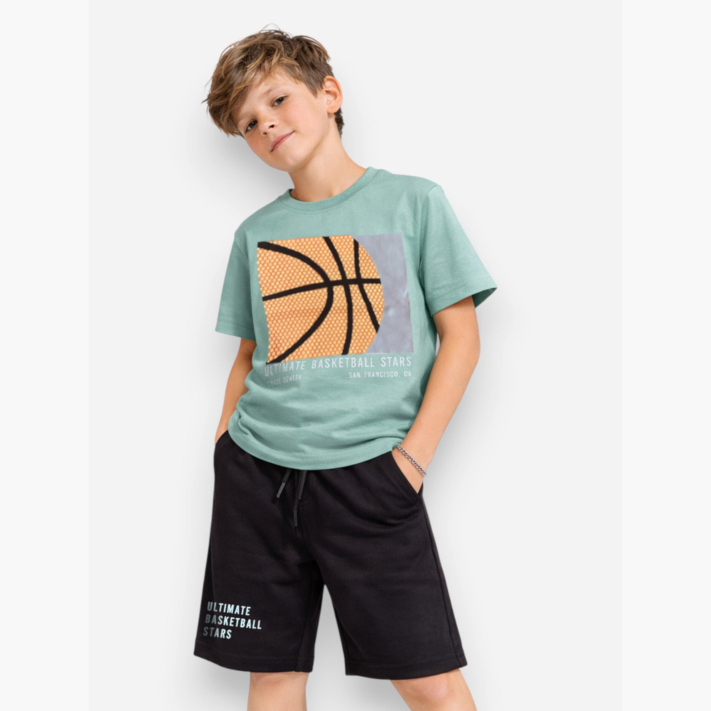 Victor and Jane X Styli Boys Basketball Graphic T-Shirt and Shorts Set-boys-clothing-setsandcoords-image-1