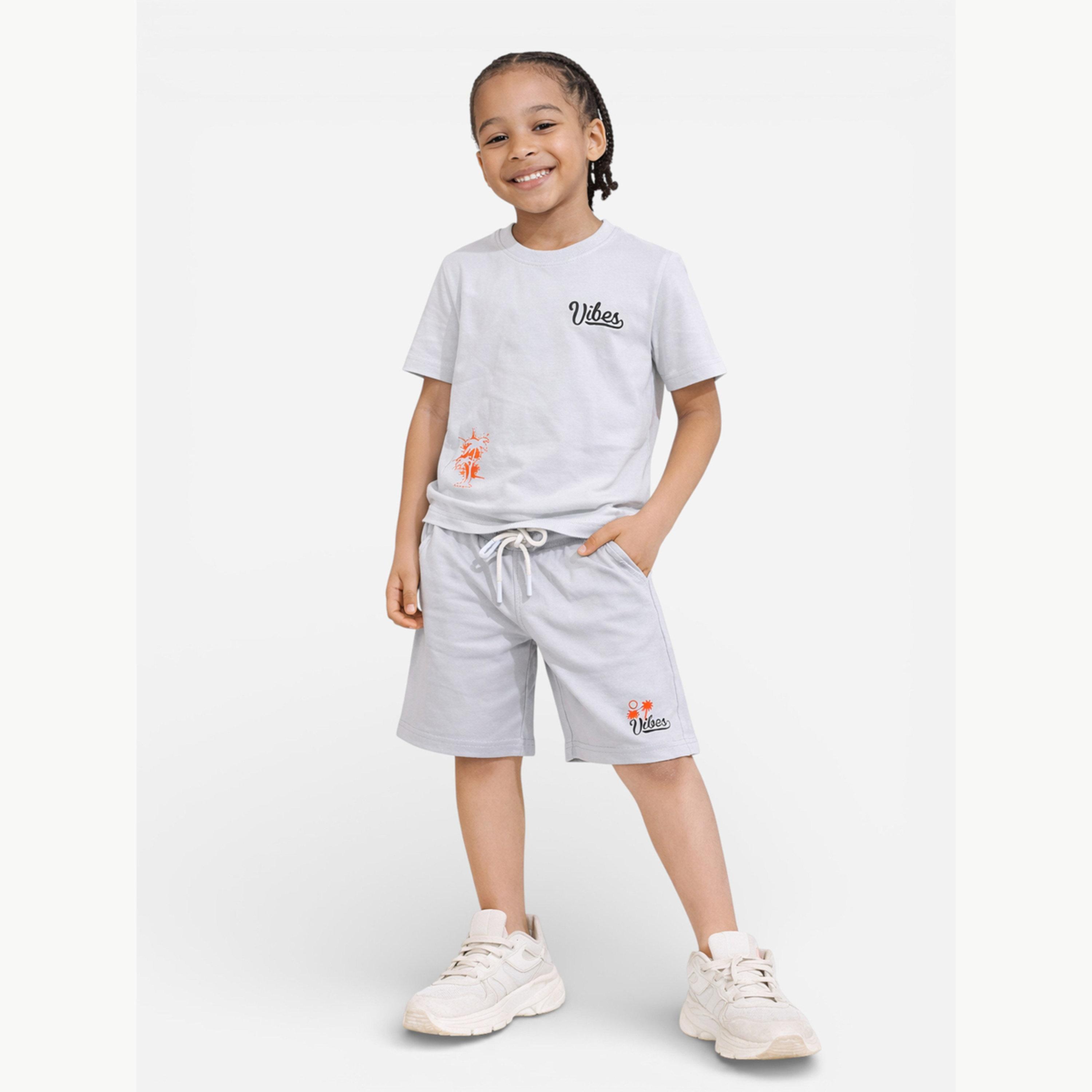 Victor and Jane X Styli Boys Vibes Printed T-Shirt and Shorts Set-boys-clothing-setsandcoords-image-2