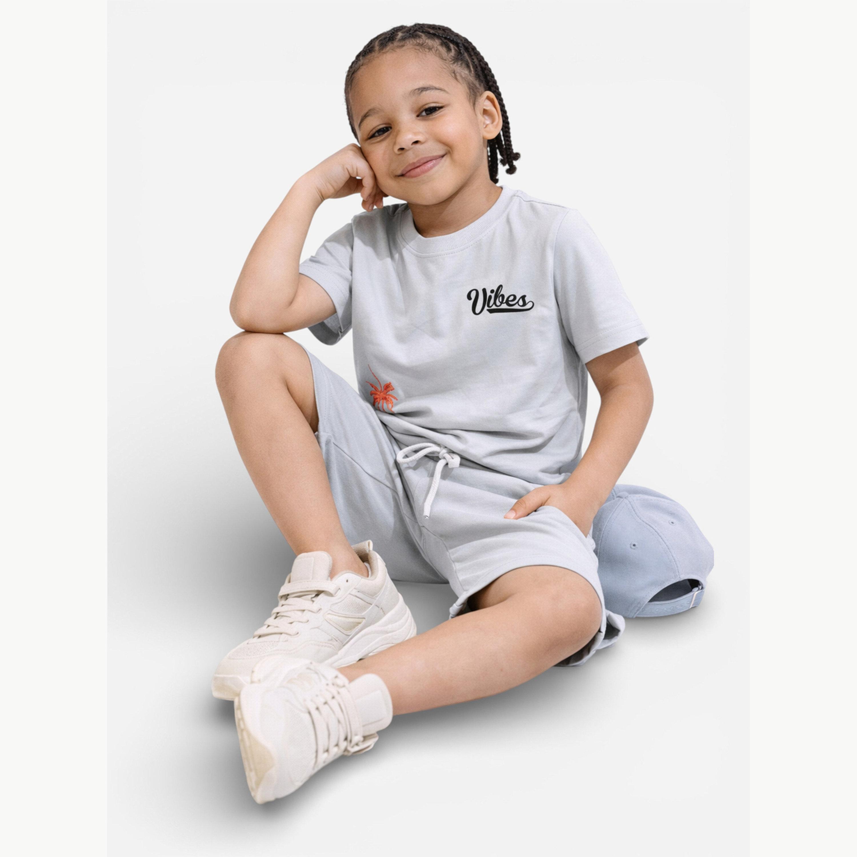 Victor and Jane X Styli Boys Vibes Printed T-Shirt and Shorts Set-boys-clothing-setsandcoords-image-3