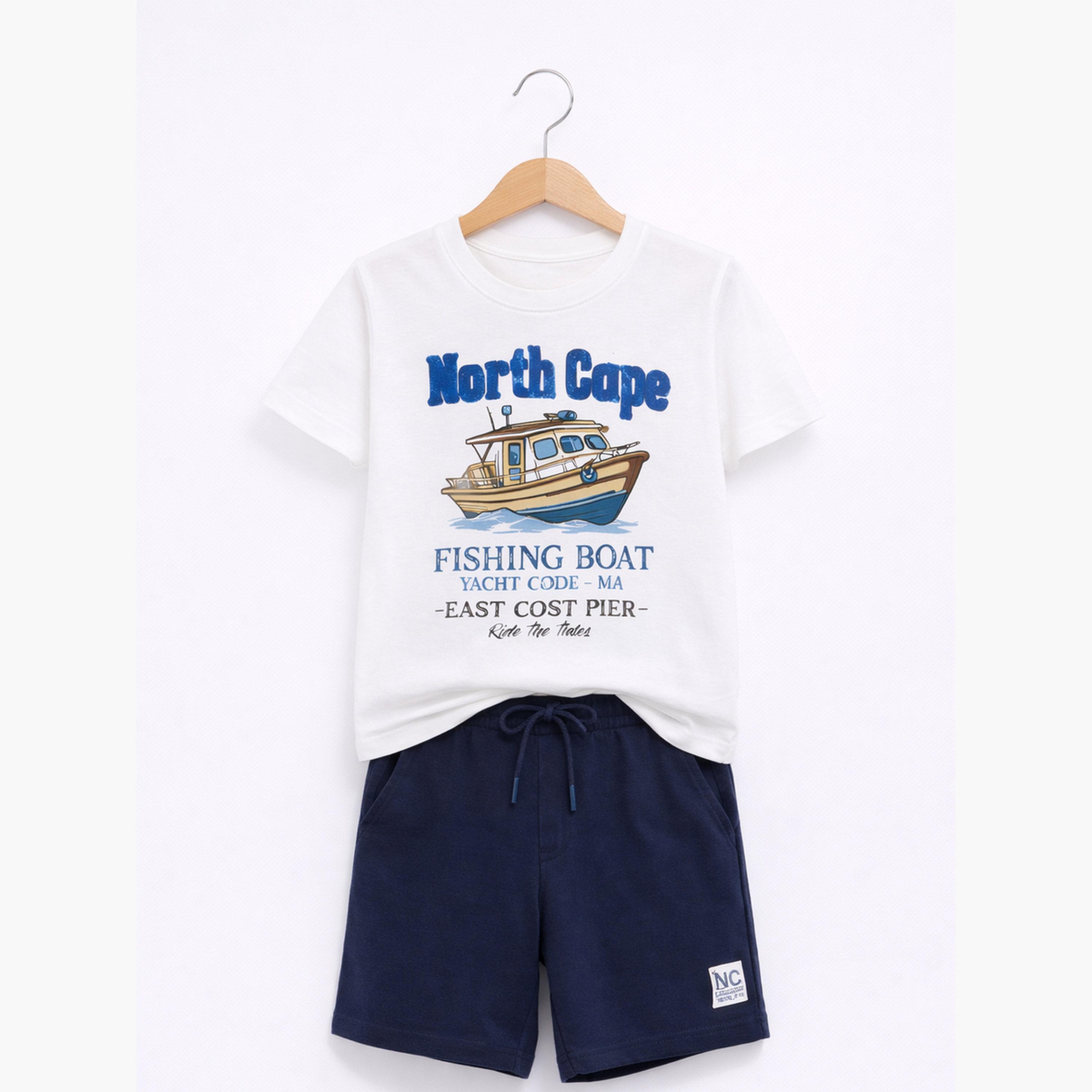 مجموعة من شورت وتيشيرت بطبعة جرافيك-boys-clothing-setsandcoords-image-7
