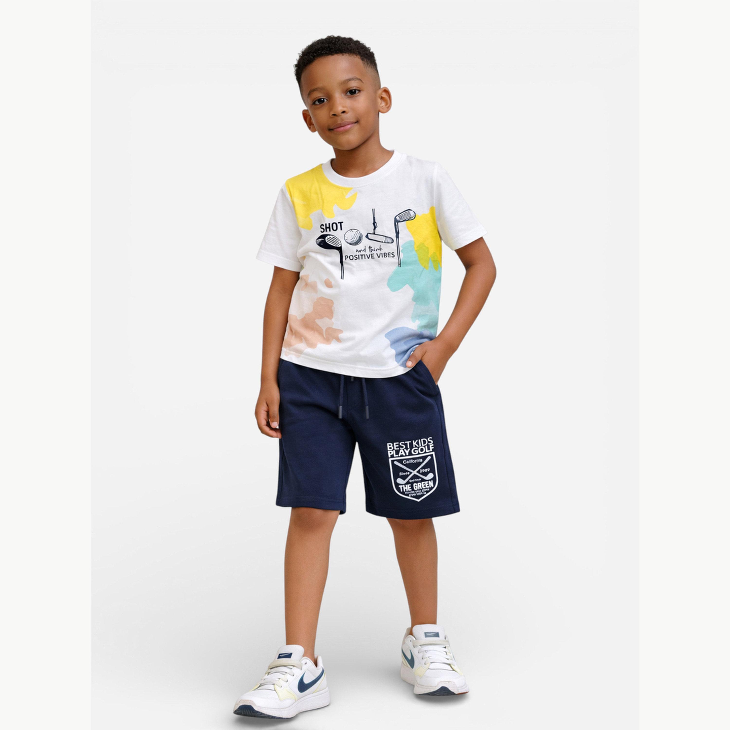 مجموعة من شورت وتيشيرت قطن مطبوع للأولاد-boys-clothing-setsandcoords-image-2