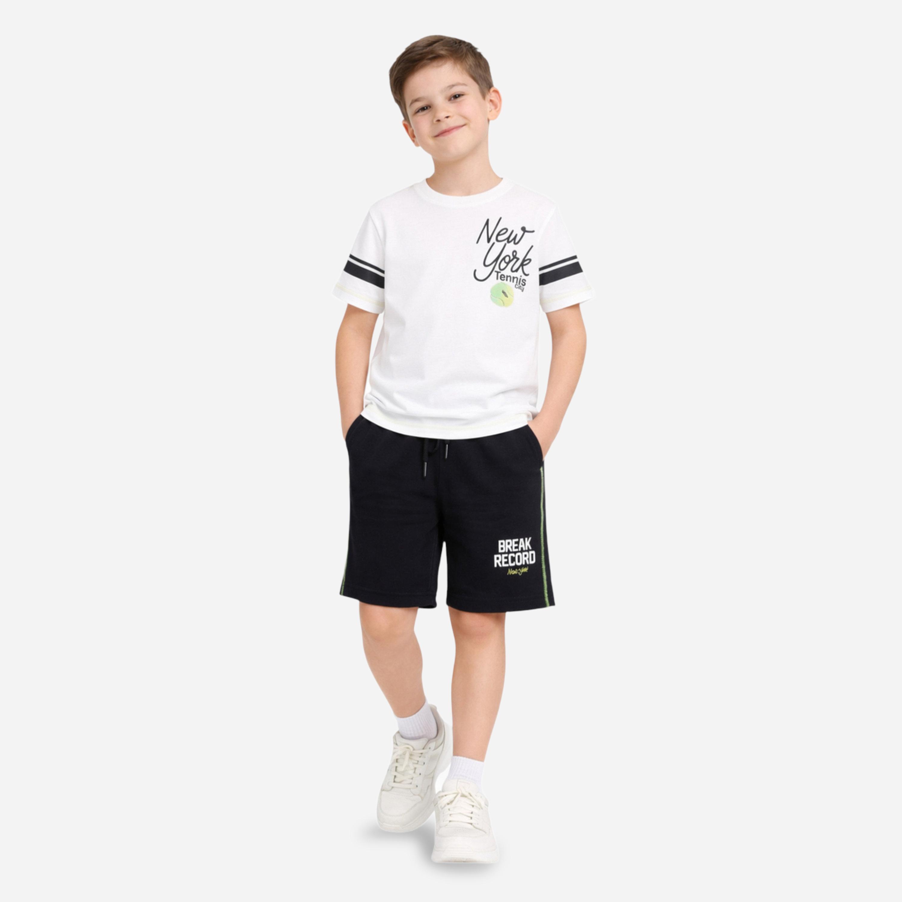 Victor and Jane X Styli Boys Cotton Graphic T-Shirt and Shorts Set-boys-clothing-setsandcoords-image-2