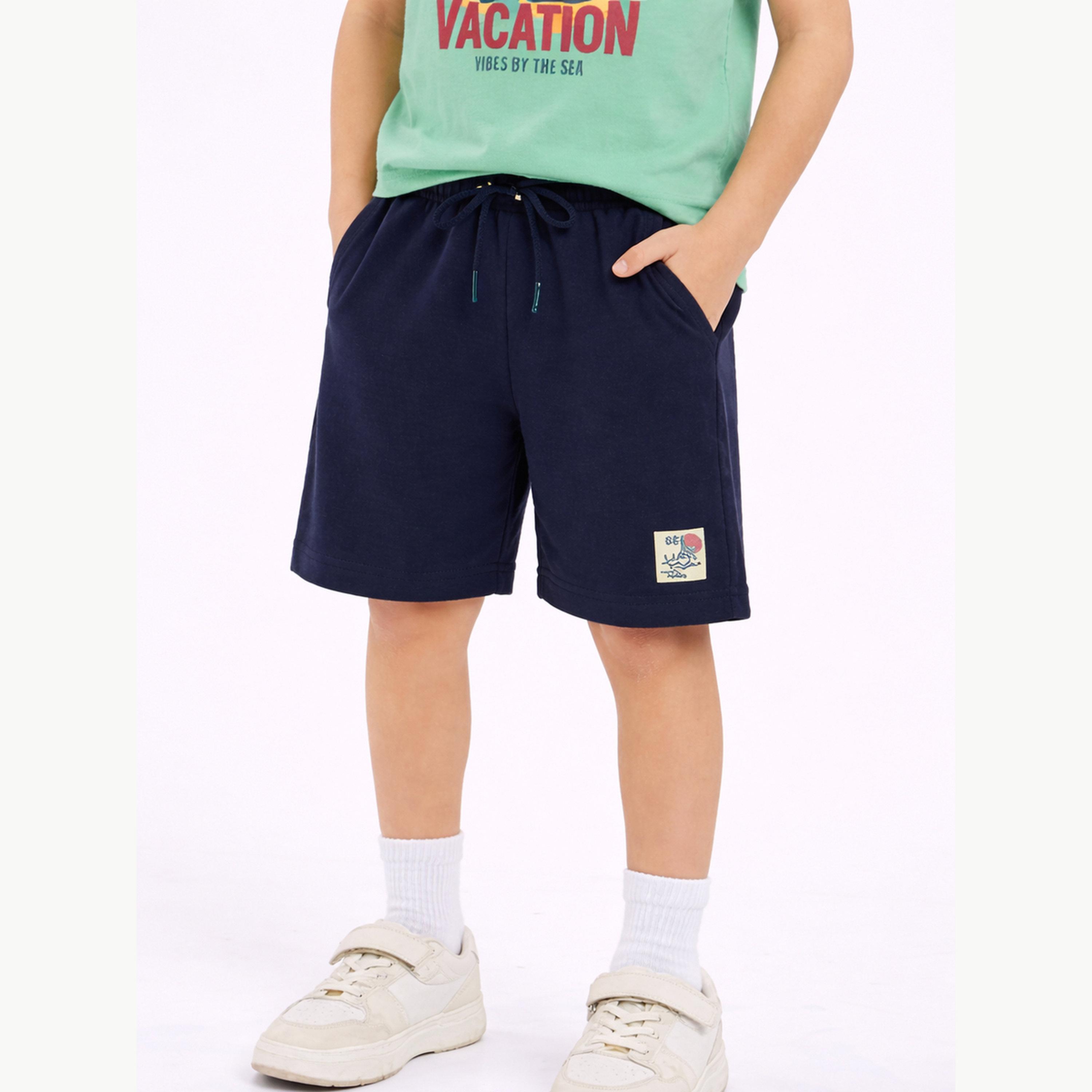 مجموعة من شورت وتيشيرت قطن بطبعة جرافيك للأولاد-boys-clothing-setsandcoords-image-5
