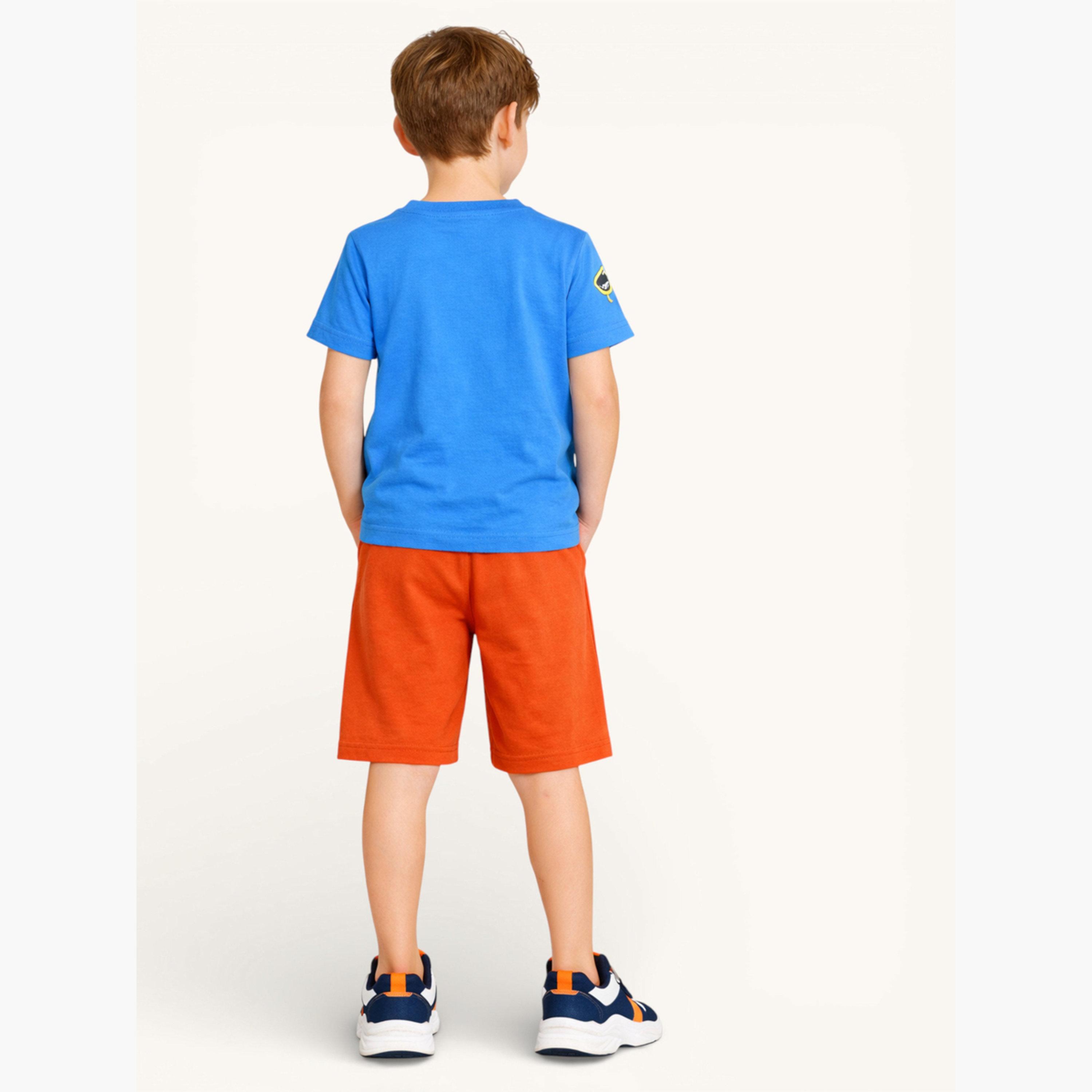 مجموعة من شورت وتيشيرت بطبعة جرافيك-boys-clothing-setsandcoords-image-6