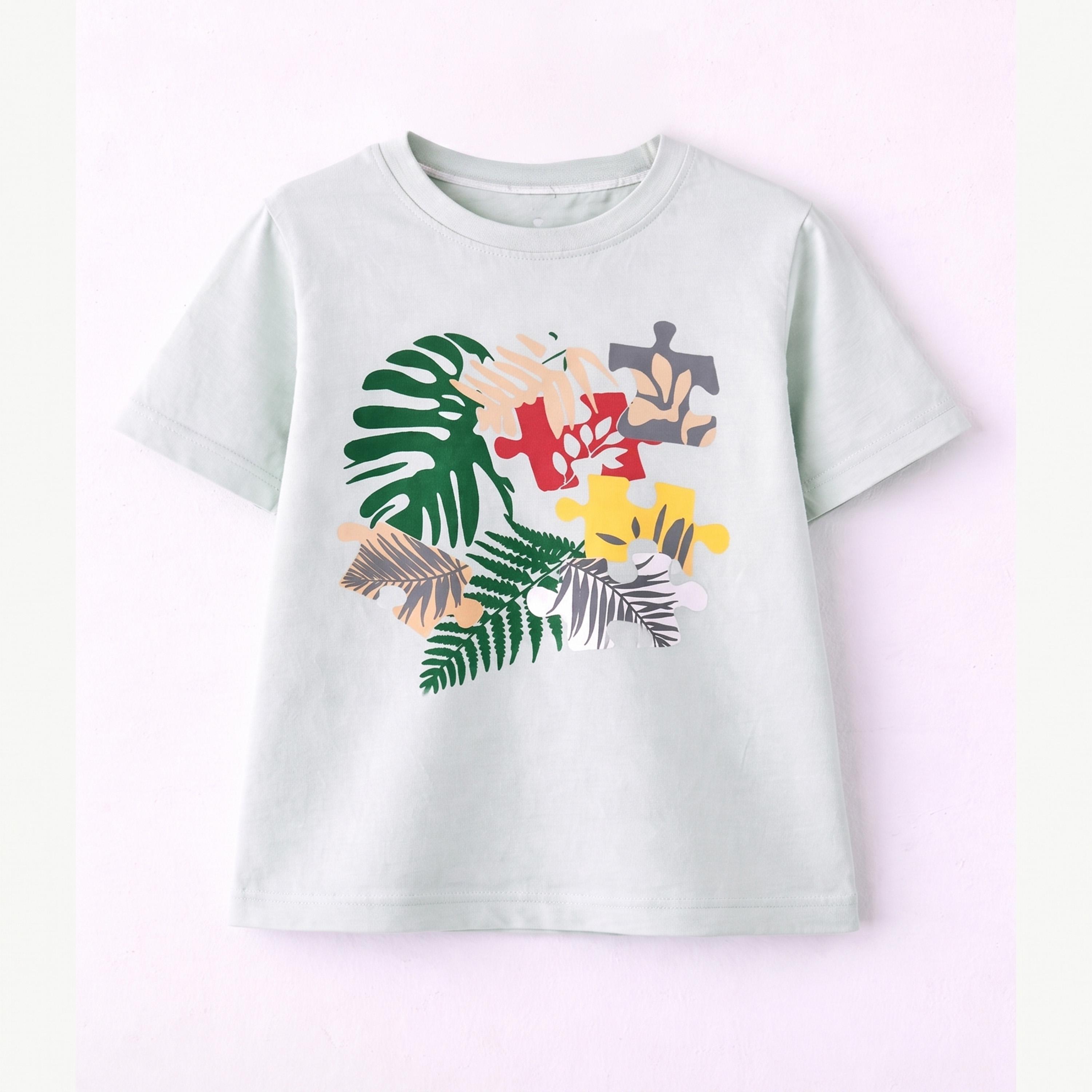 مجموعة من شورت وتيشيرت قطن بطبعة جرافيك للأولاد-boys-clothing-setsandcoords-image-3