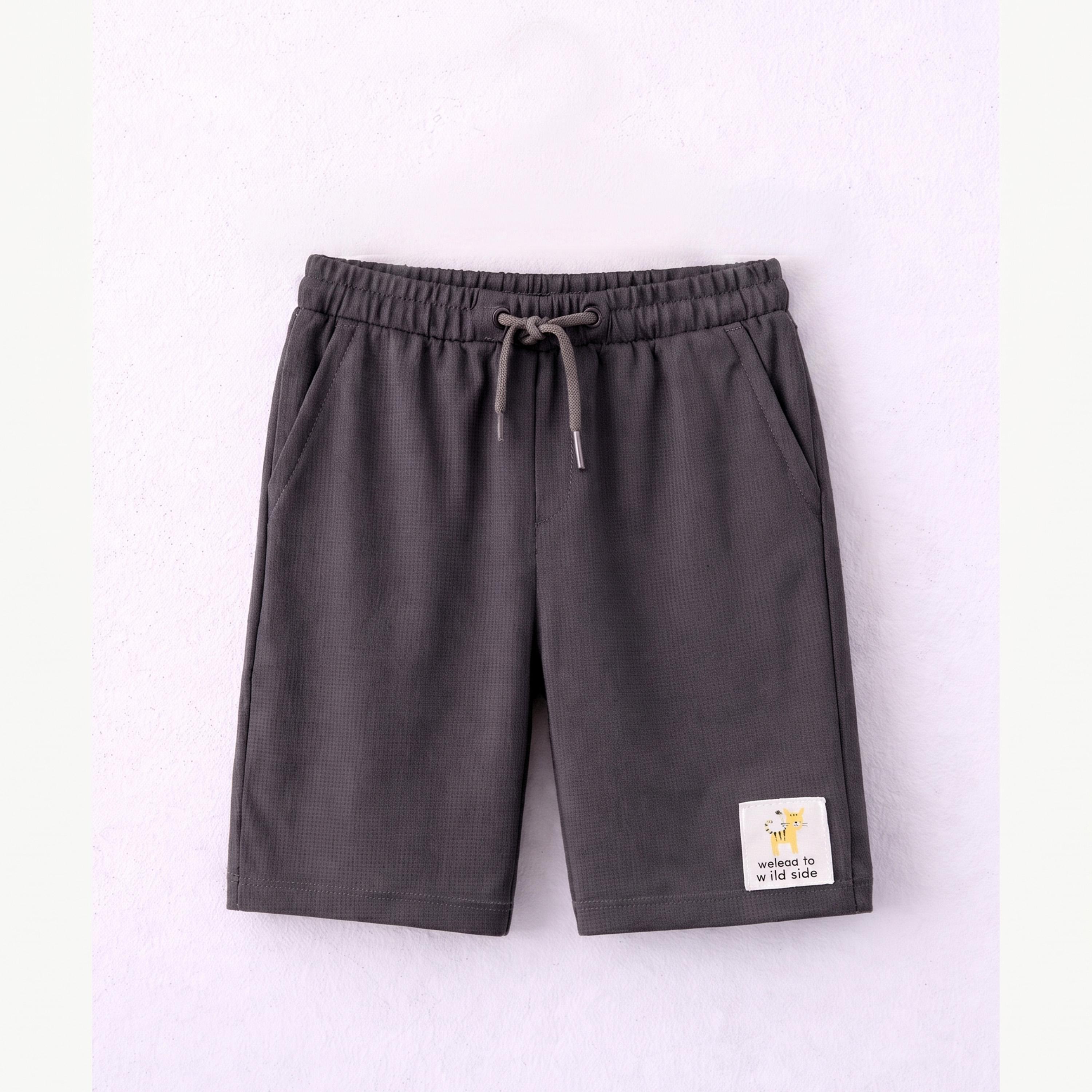 مجموعة من شورت وتيشيرت قطن بطبعة جرافيك للأولاد-boys-clothing-setsandcoords-image-4