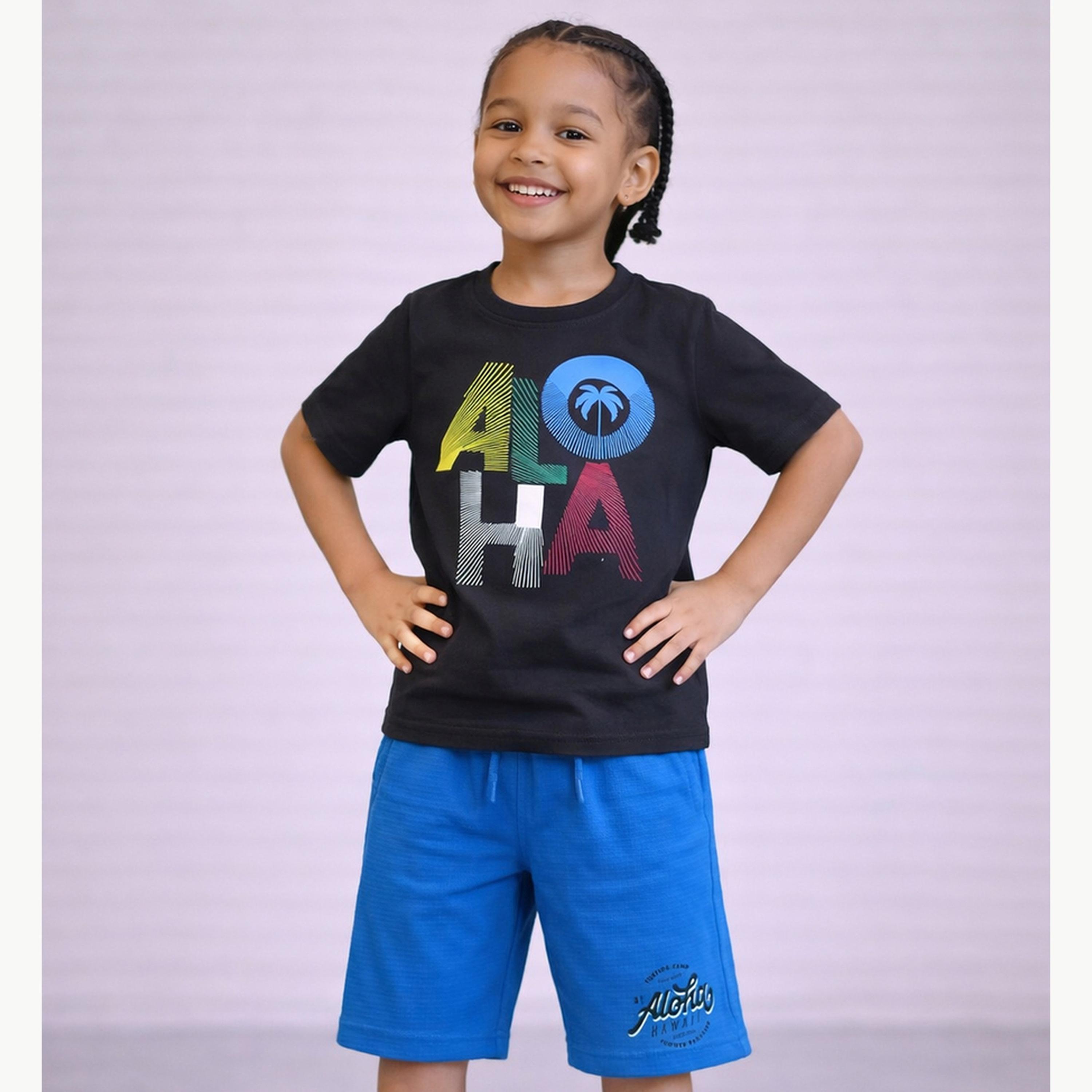 Victor and Jane X Styli Boys Cotton Graphic T-Shirt and Shorts Set-boys-clothing-setsandcoords-image-1