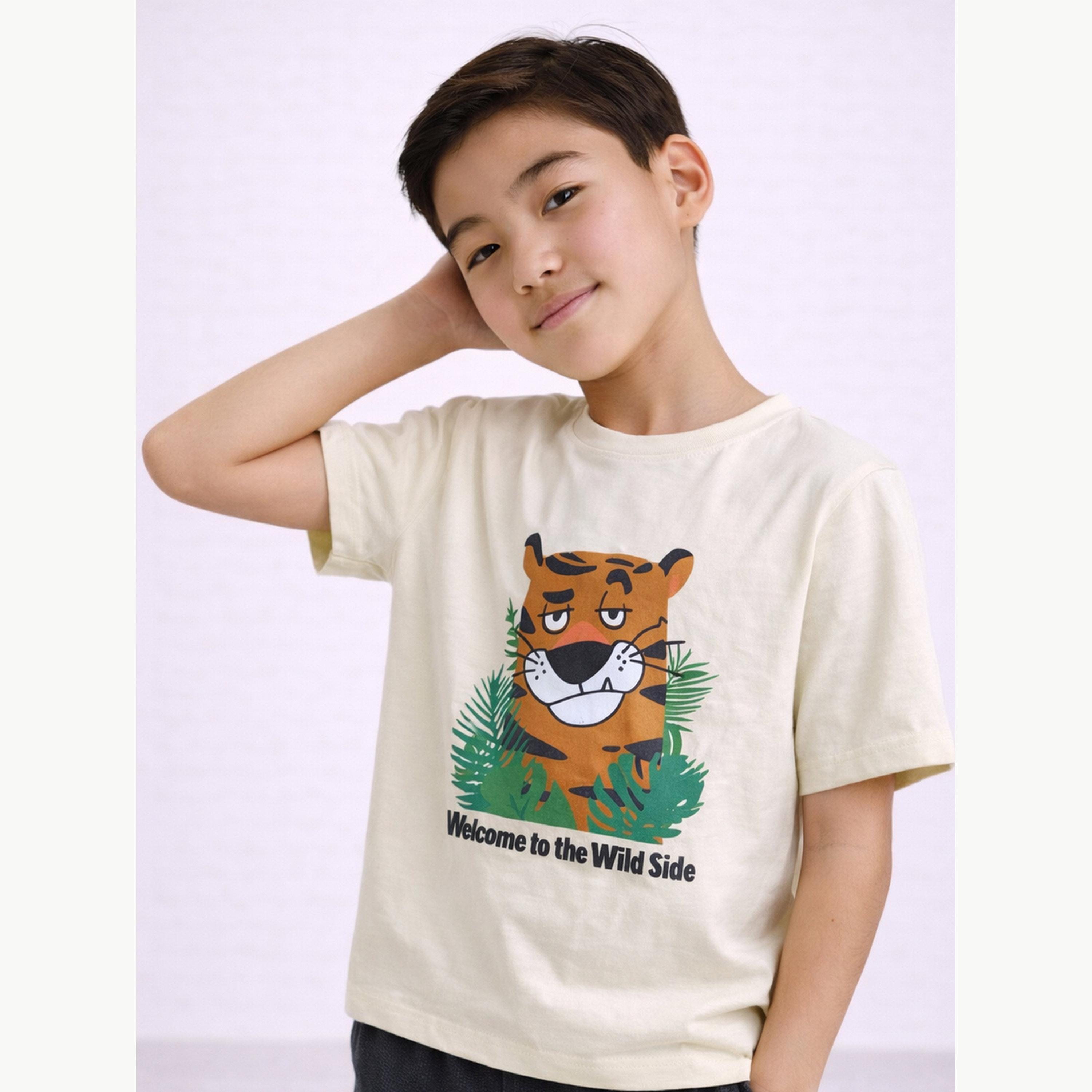 Victor and Jane X Styli Boys Tiger Graphic T-Shirt and Shorts Set-boys-clothing-setsandcoords-image-3