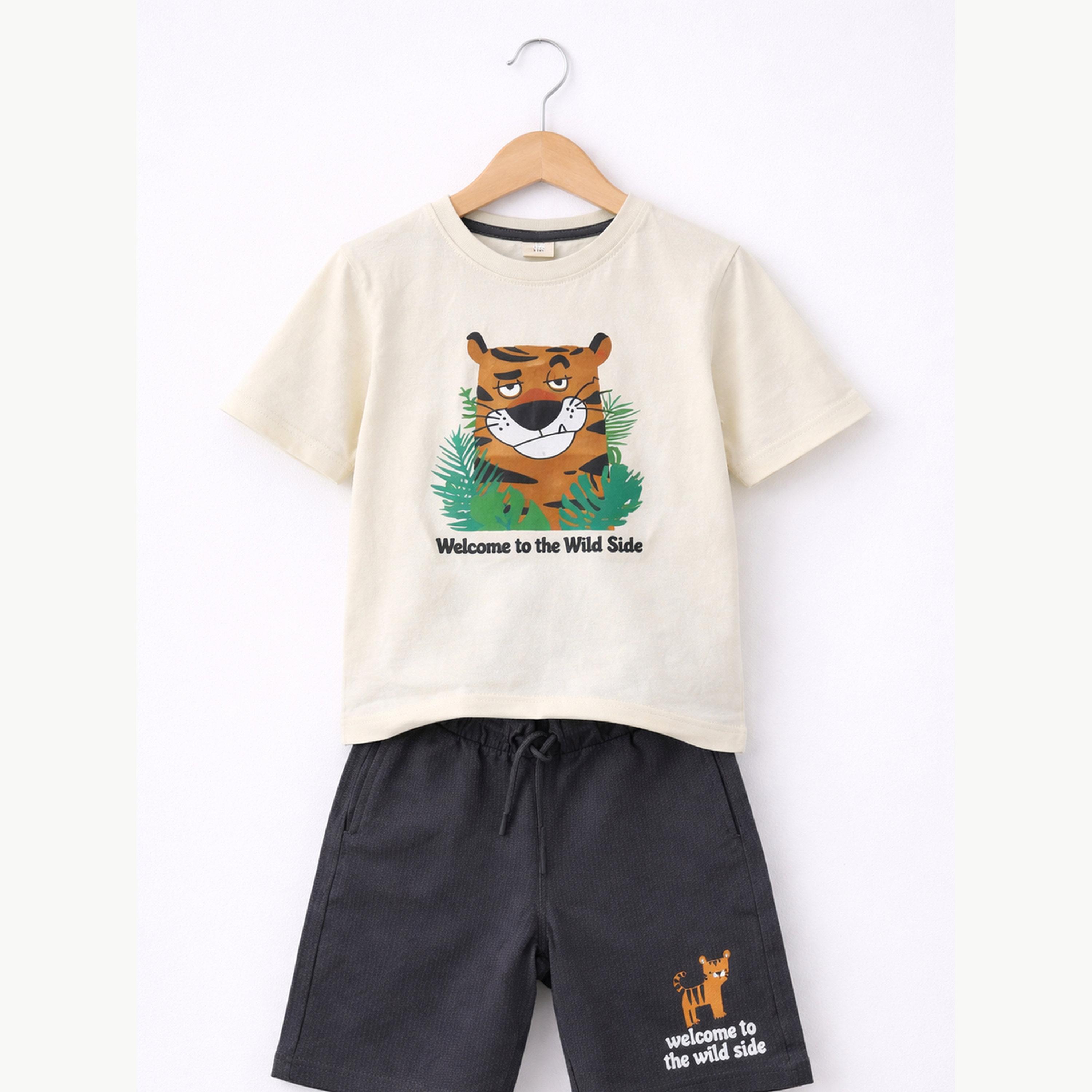 Victor and Jane X Styli Boys Tiger Graphic T-Shirt and Shorts Set-boys-clothing-setsandcoords-image-5